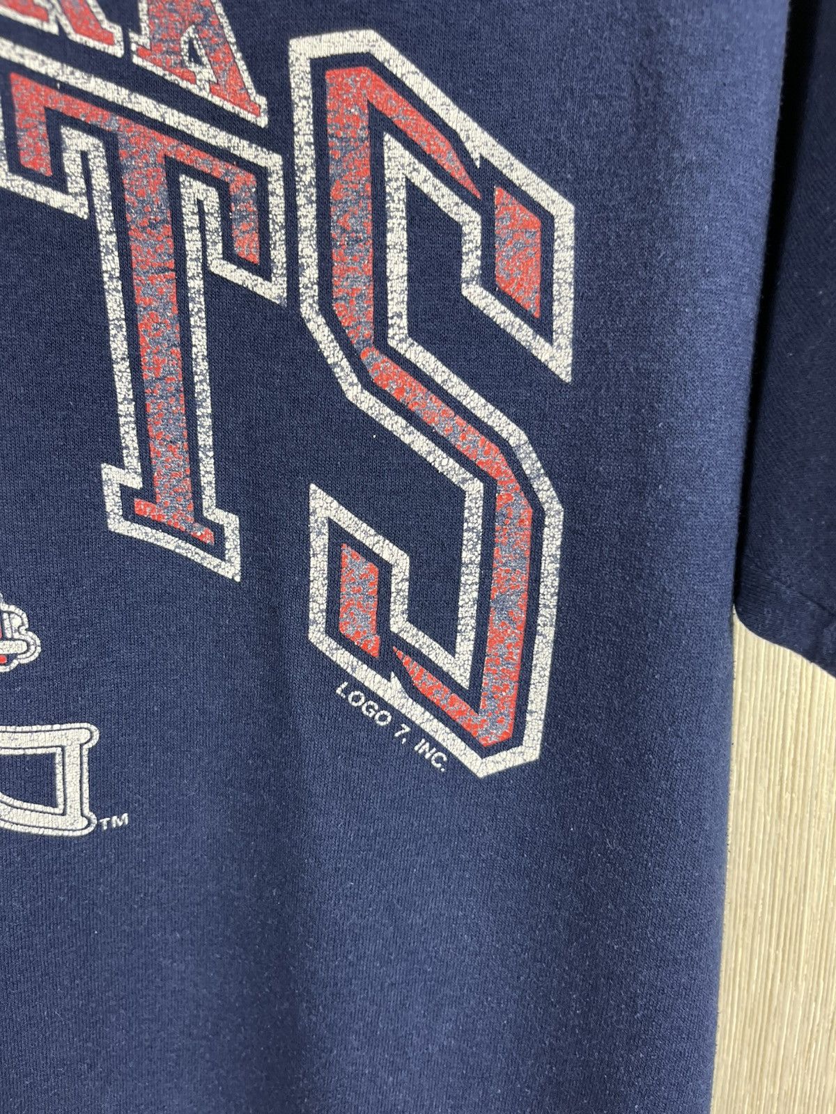 Logo 7 Vintage Logo7 New York Giants navy single stitch t-shirt tee Size US L / EU 52-54 / 3 - 10 Thumbnail