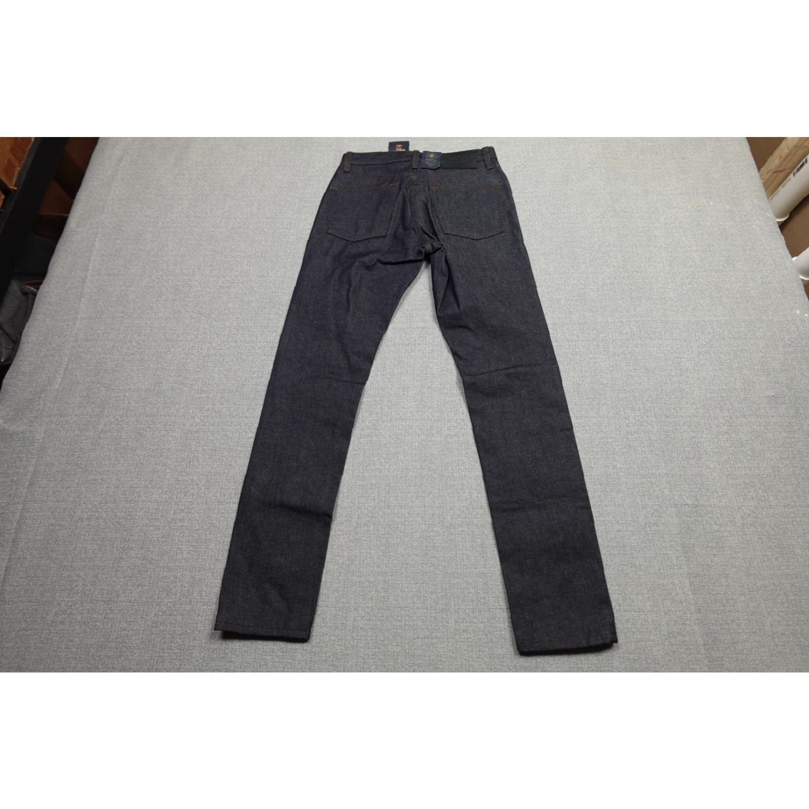 Roark Roark Hwy 133 Jeans Mens 28x32 Blue Raw Denim Slim Fit Tapered Leg NWT Shrink-to-Fit Signature Patch Zip Pockets Cotton Hemp Elastane Size US 28 / EU 44 - 6 Thumbnail