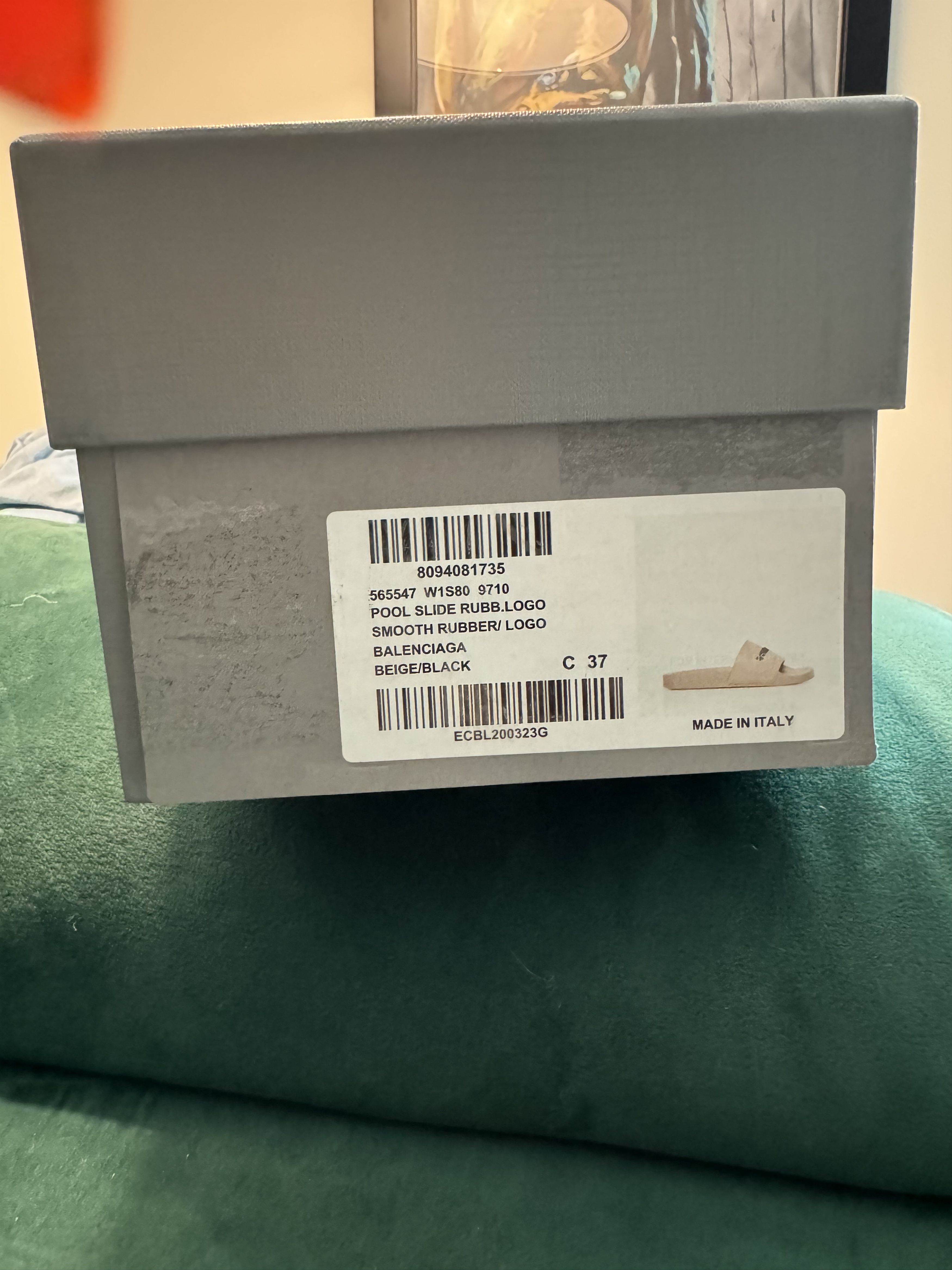 Balenciaga Pool slide logo Size US 7 / IT 37 - 7 Thumbnail