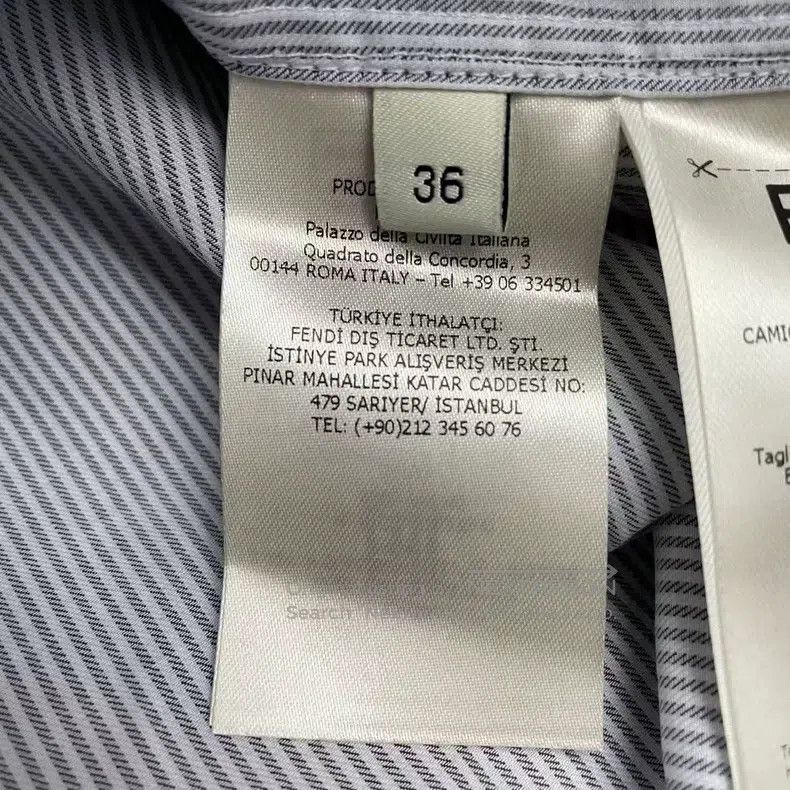Fendi Fendi Ladies stand collar striped blue and white shirt wit Size XS / US 0-2 / IT 36-38 - 6 Thumbnail