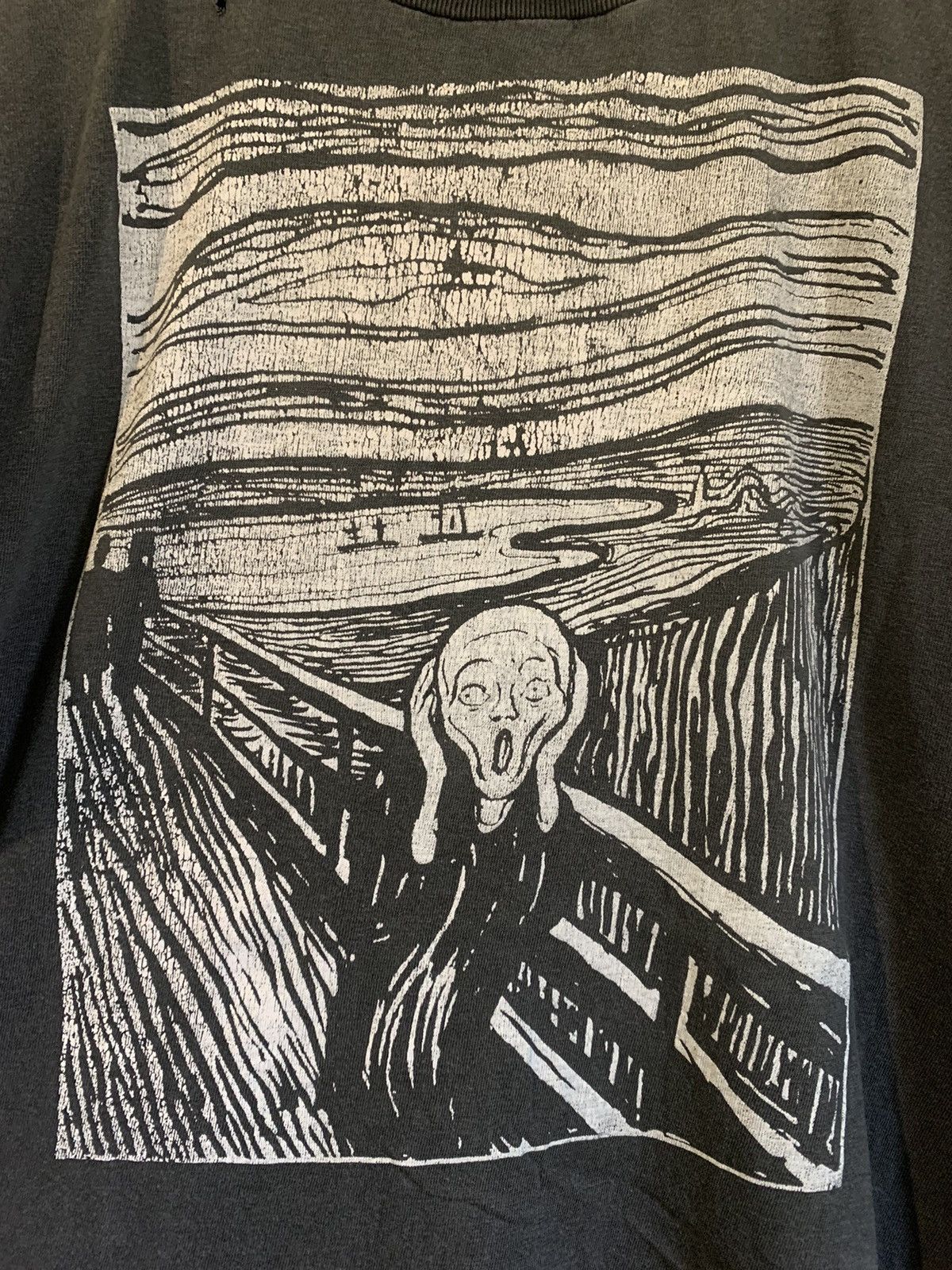 Vintage Vintage Edvard Munch Scream Distressed Single Stitch Tee Size US M / EU 48-50 / 2 - 2 Thumbnail