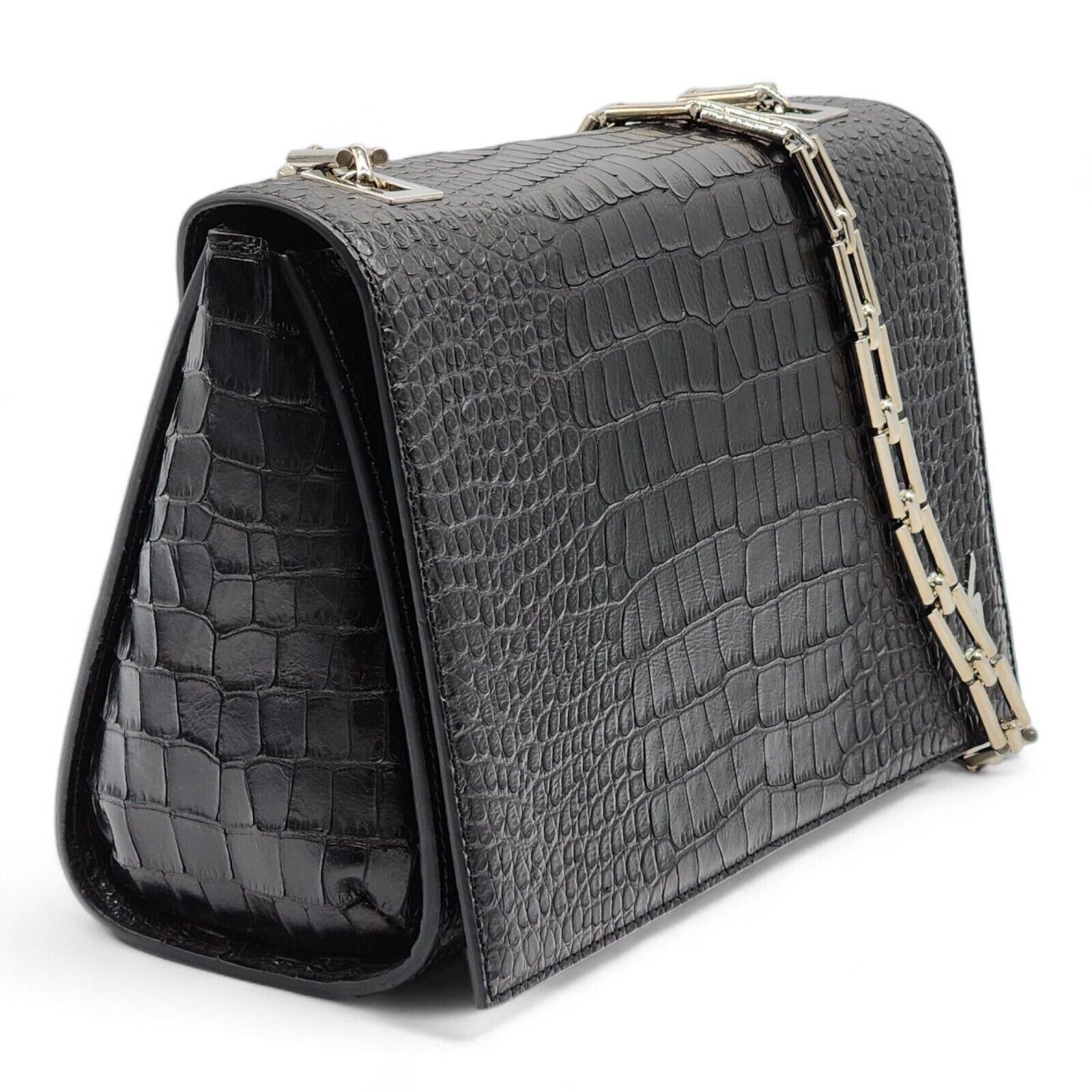 Giuseppe Zanotti Christen Shoulder Bag Clutch - Python Leather Black $890 Size ONE SIZE - 3 Thumbnail