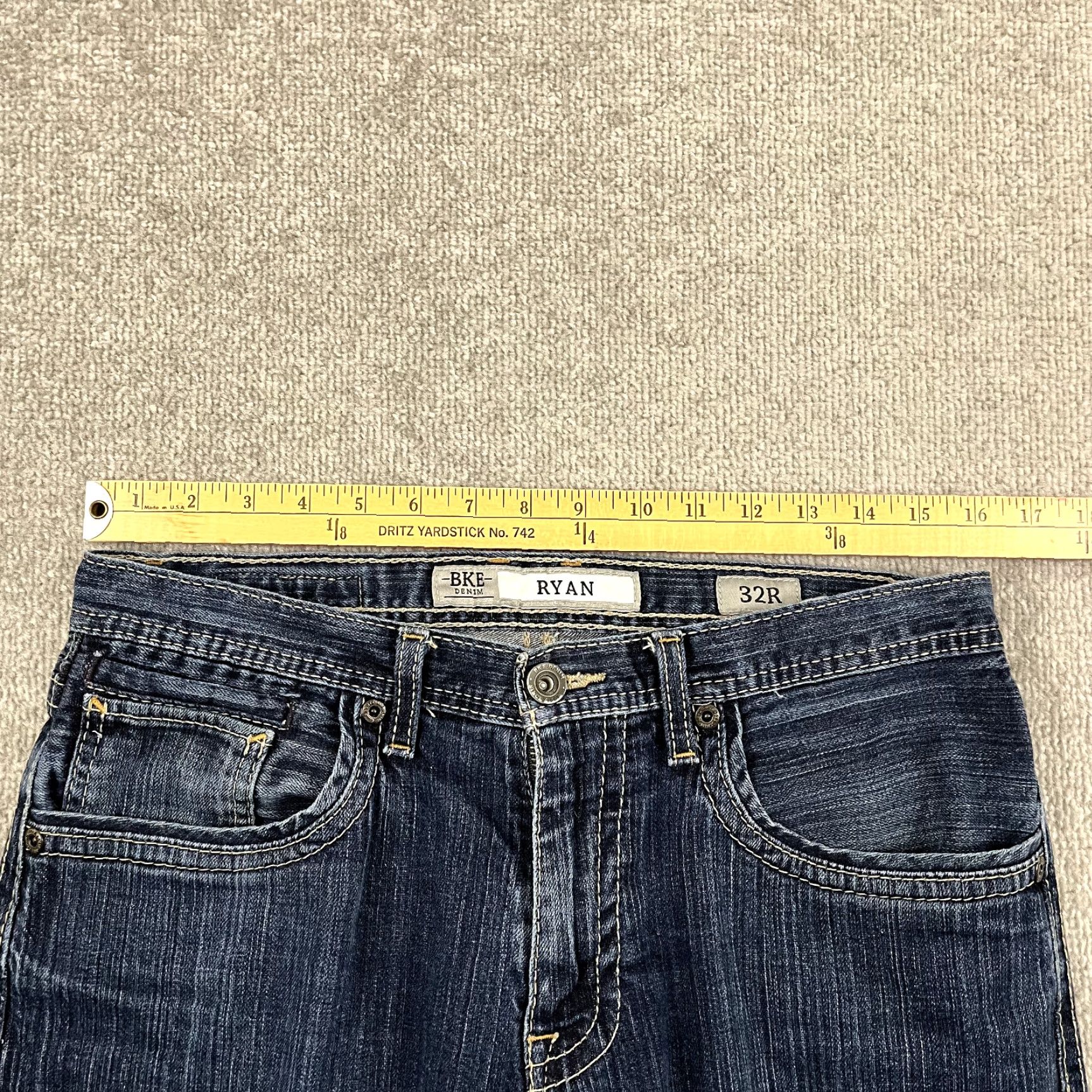 BKE BKE Jeans Mens Size 32 Regular Blue Denim Medium Wash Stretch Straight Leg 5-Pocket Classic American Outdoor Vintage No Size US 32 / EU 48 - 5 Thumbnail