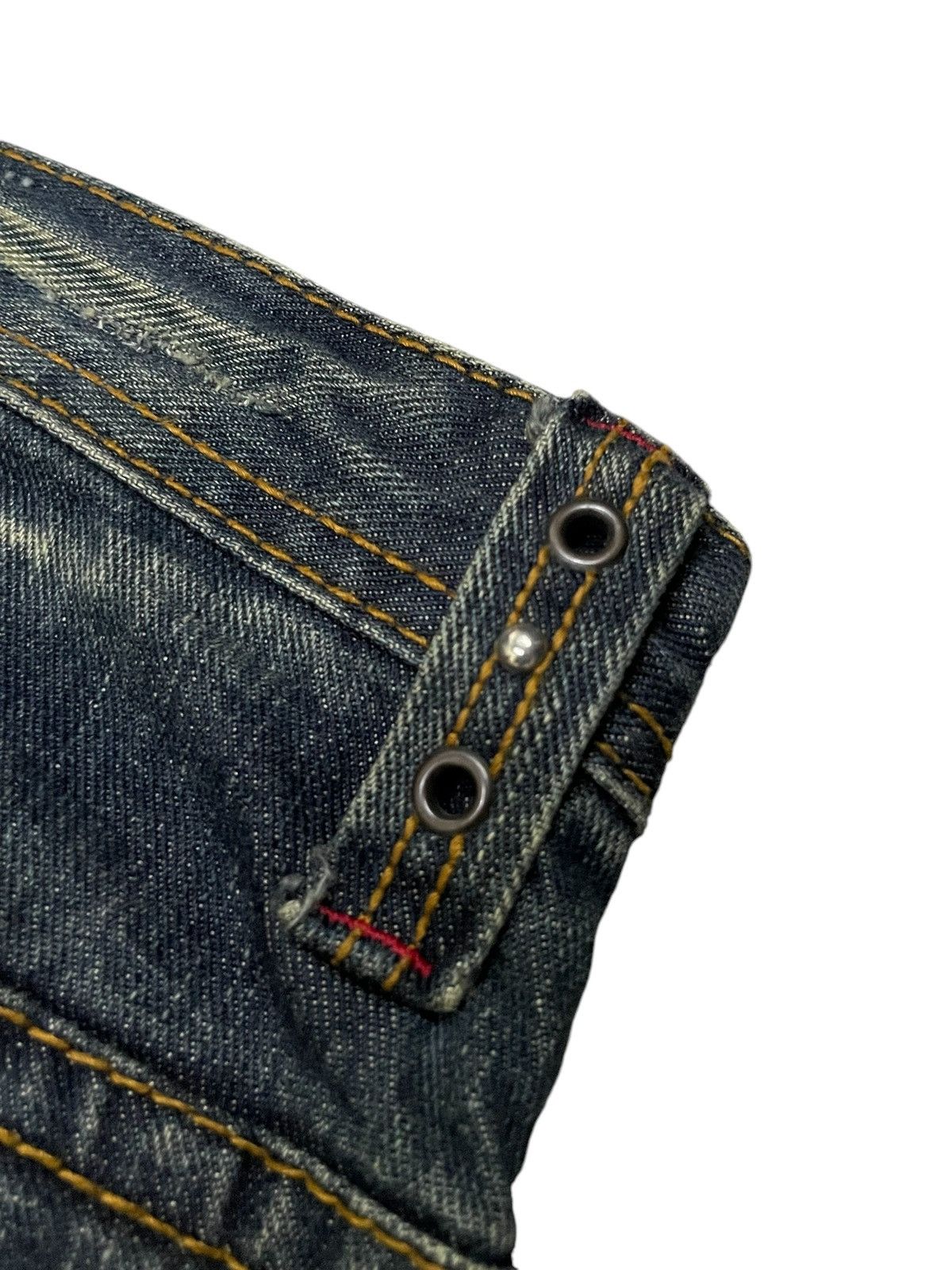Hysteric Glamour × Japanese Brand LLC Japan Studded Mud Wash Embellished Flare Wide Leg Jeans Size US 29 - 23 Thumbnail