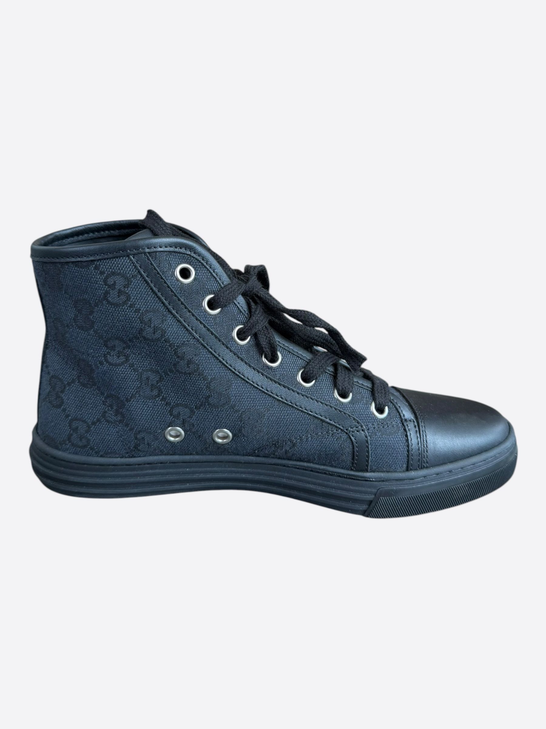 Gucci Gucci Black GG Monogram Women's High Top Sneaker Size US 6 / IT 36 - 4 Thumbnail