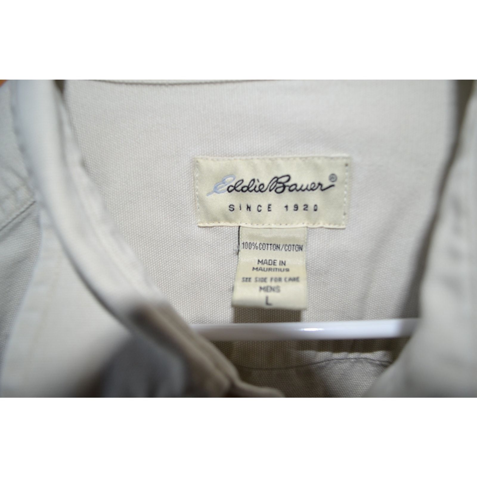 Eddie Bauer Eddie Bauer Vintage 100% Cotton Ivory Button Down Size L Size US L / EU 52-54 / 3 - 2 Thumbnail