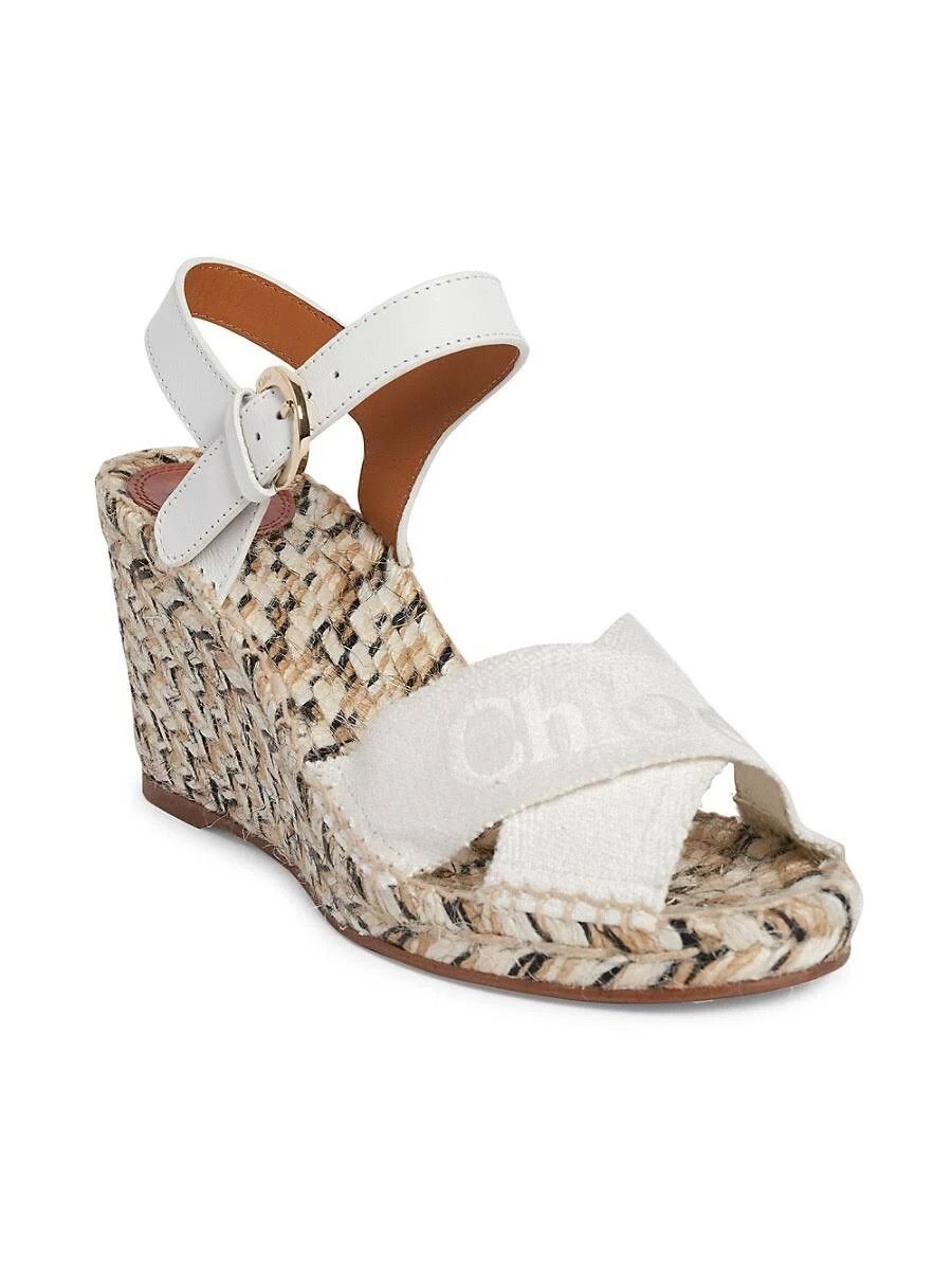 image of Chloe O1Loc1C0424 Piia Espadrillas In White Shoes, Women's (Size 6)
