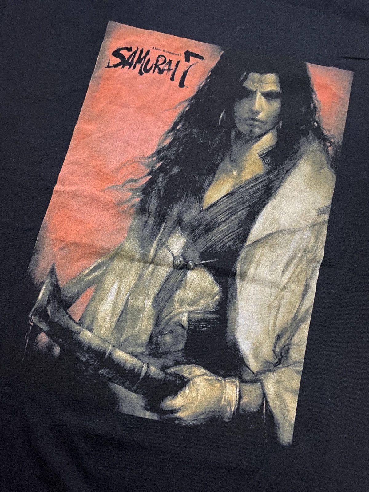 Anime Samurai 7 Akira Kurosawa Vintage Tee - Epic Design Size US XL / EU 56 / 4 - 2 Thumbnail
