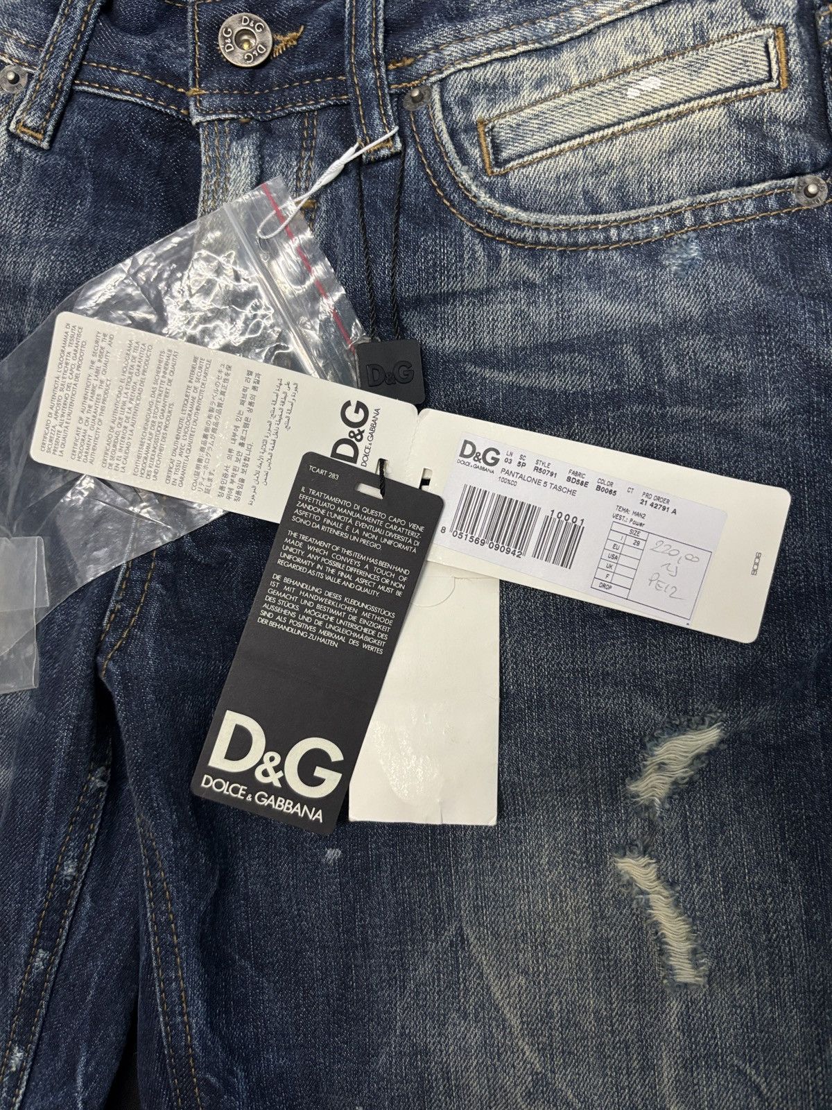 Dolce & Gabbana New🔥 Dolce & Gabbana Distressed Straight Denim Size US 30 / EU 46 - 3 Thumbnail
