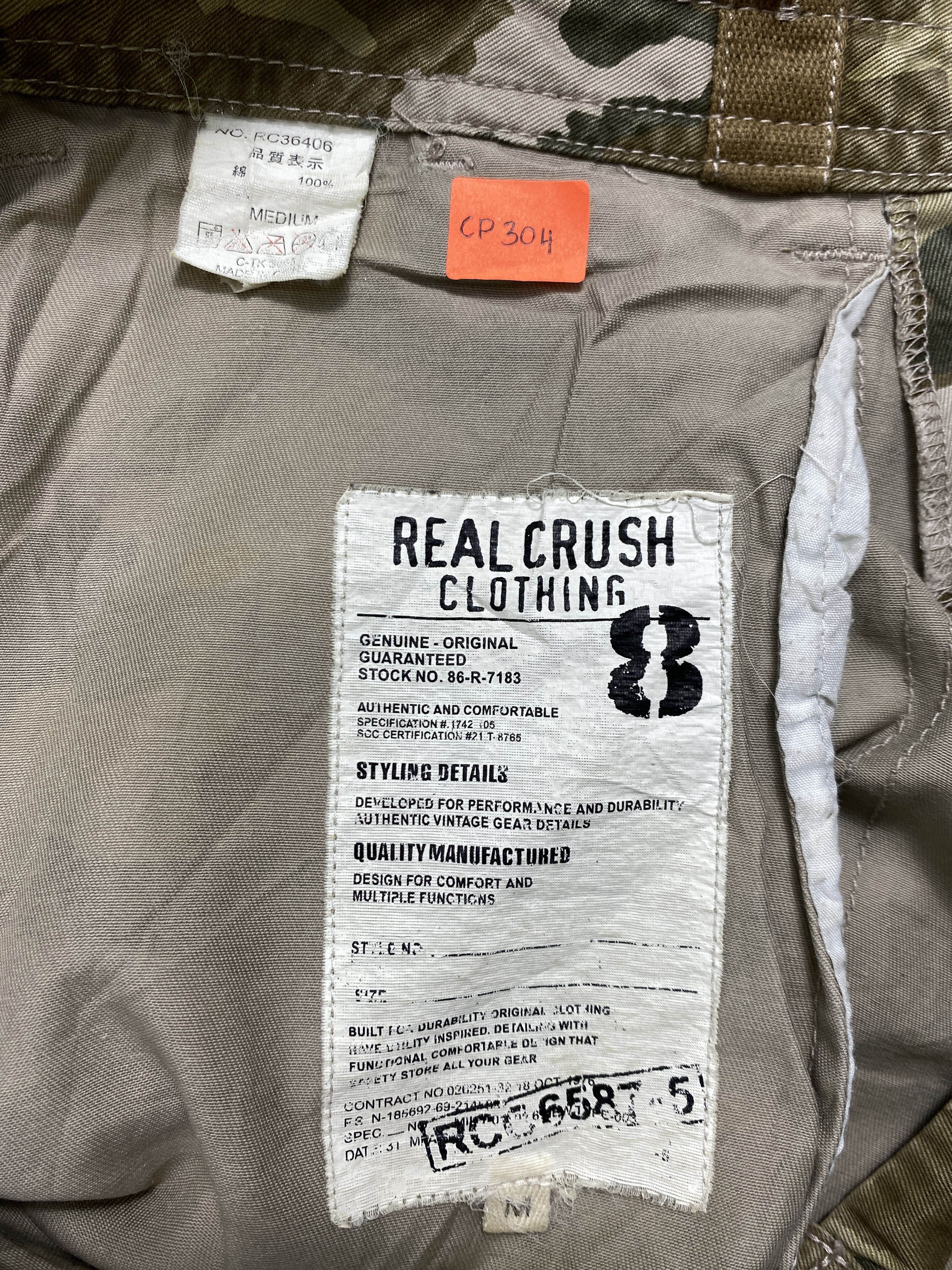 Japanese Brand Real Crush Clothing Camo Cargo Pants -CP304 Size US 32 / EU 48 - 8 Thumbnail