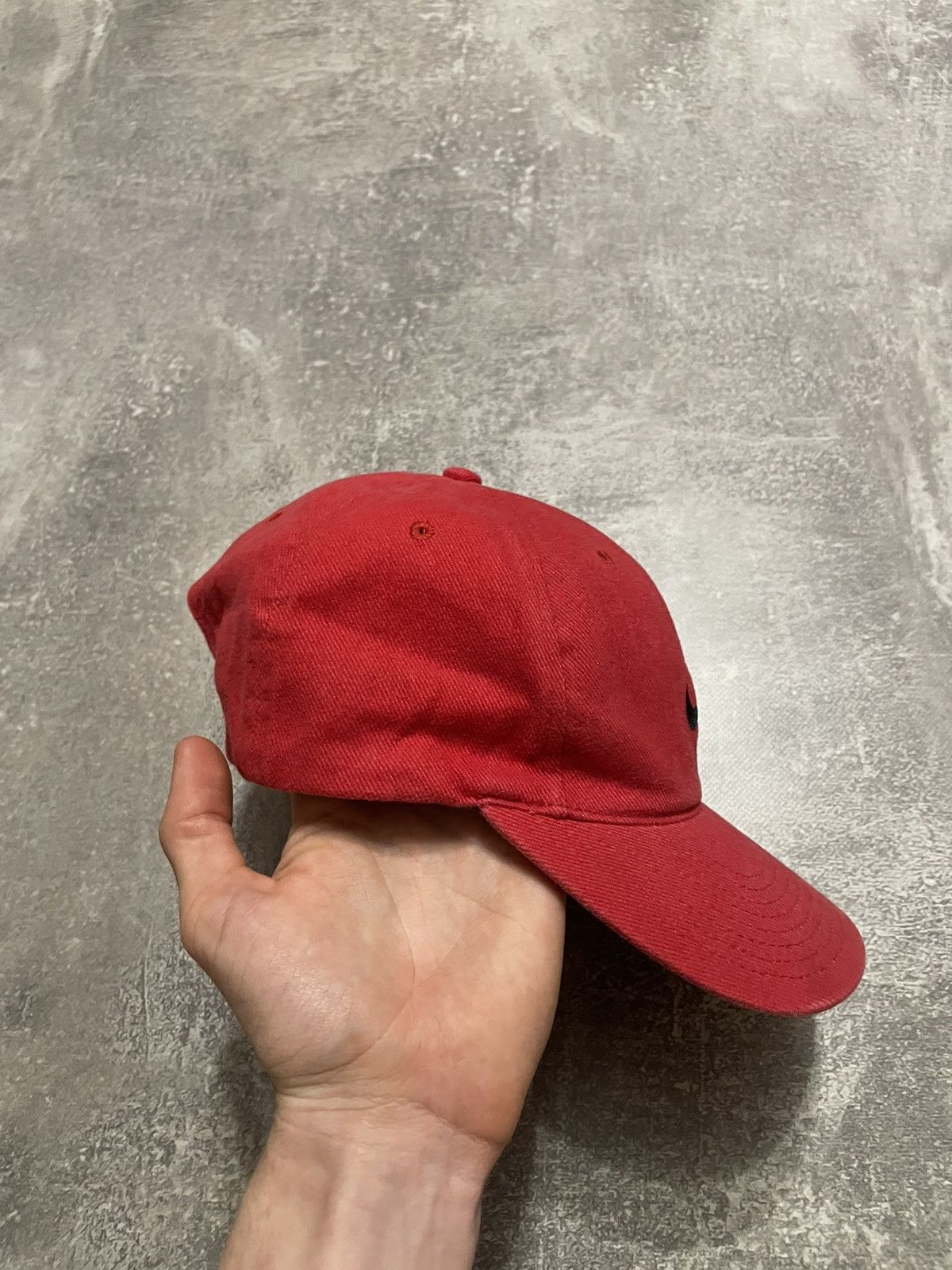 Nike × Vintage Vintage Nike Swoosh Logo Red Cap Hat Y2K Size ONE SIZE - 4 Thumbnail