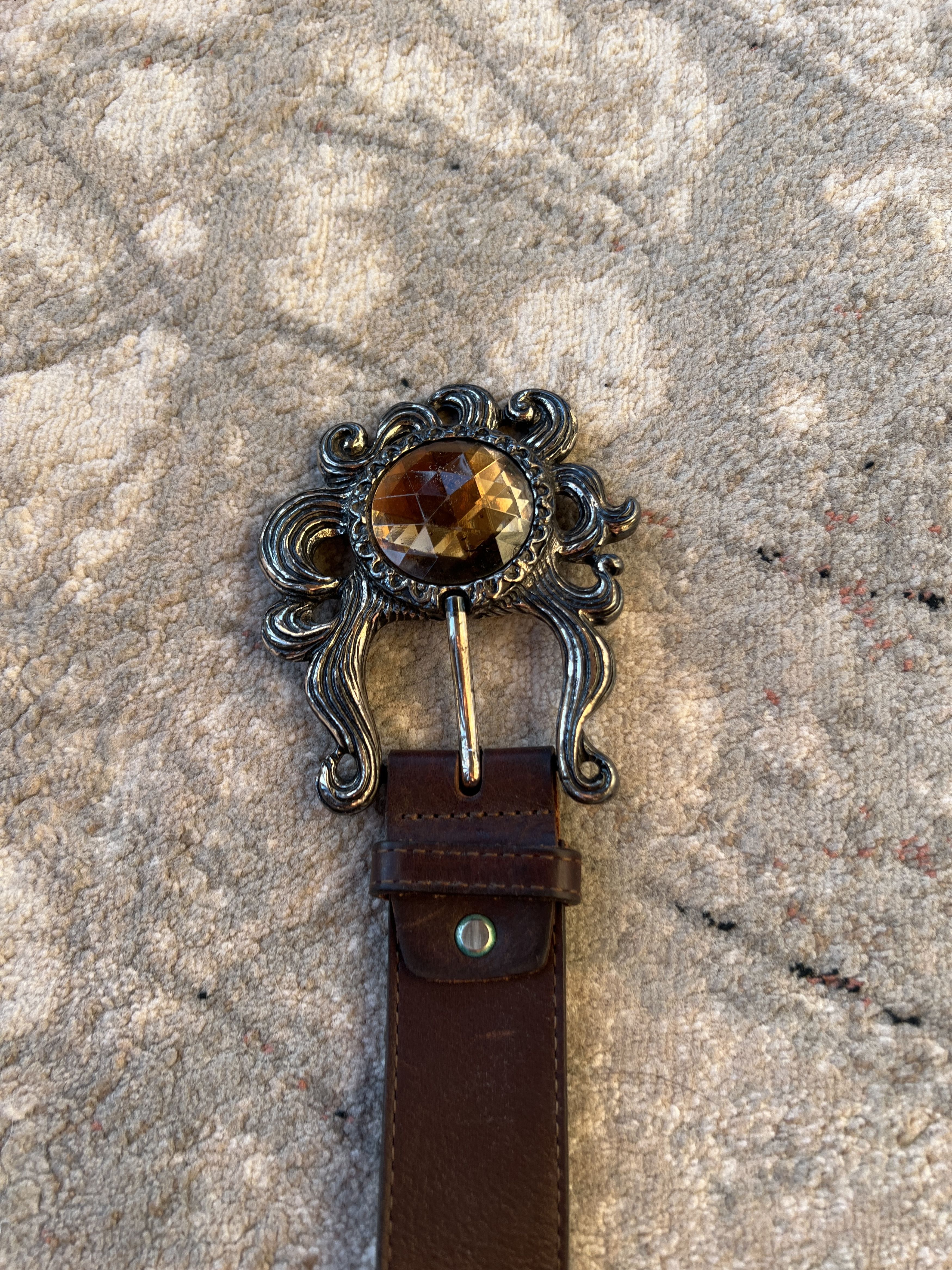 Leather Vintage Leather Belt Size ONE SIZE - 6 Thumbnail