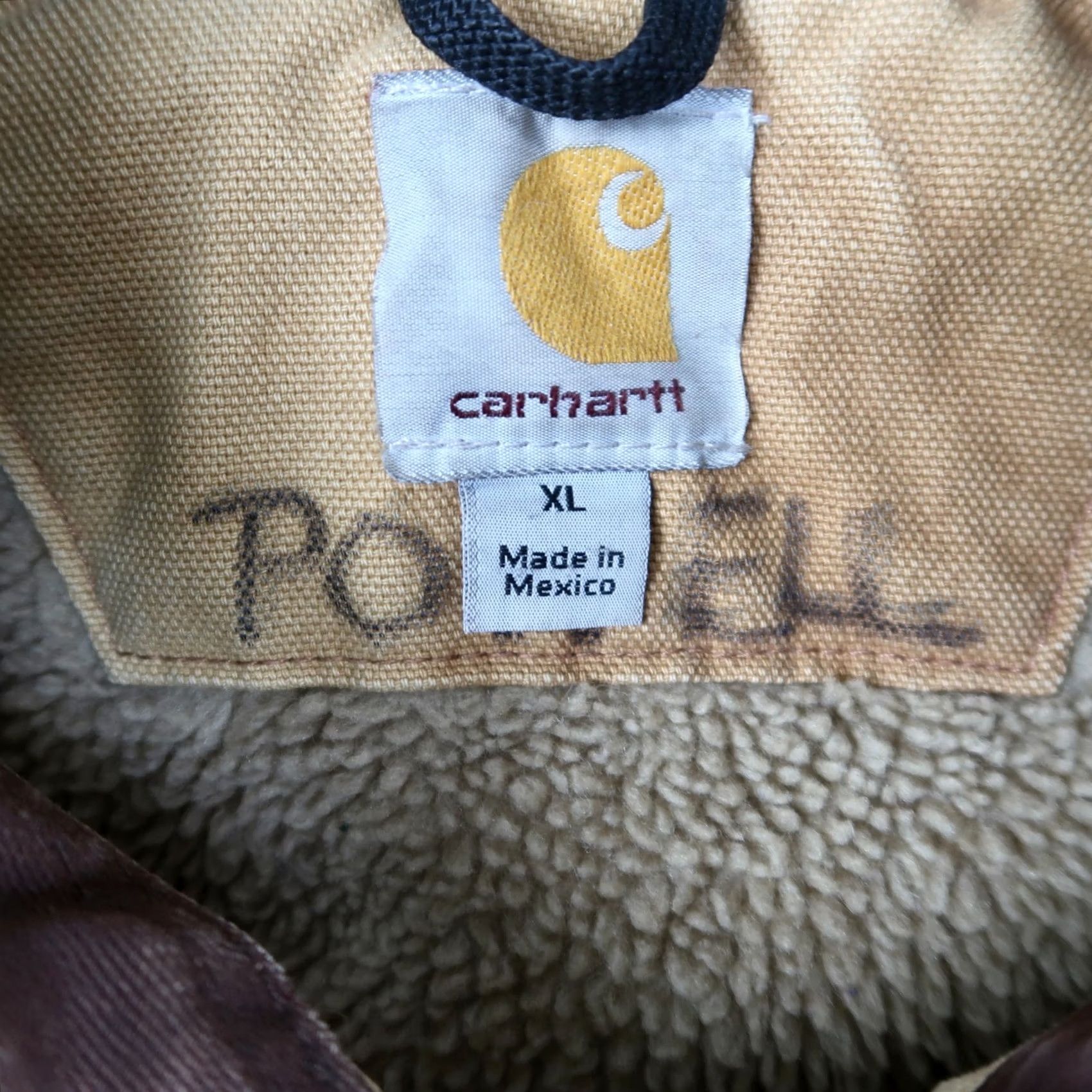 Carhartt VINTAGE Carhartt Jacket Mens XL Brown Full Zip Canvas J297 Lined Sherpa Detroit Bomber Coat Size US XL / EU 56 / 4 - 5 Thumbnail