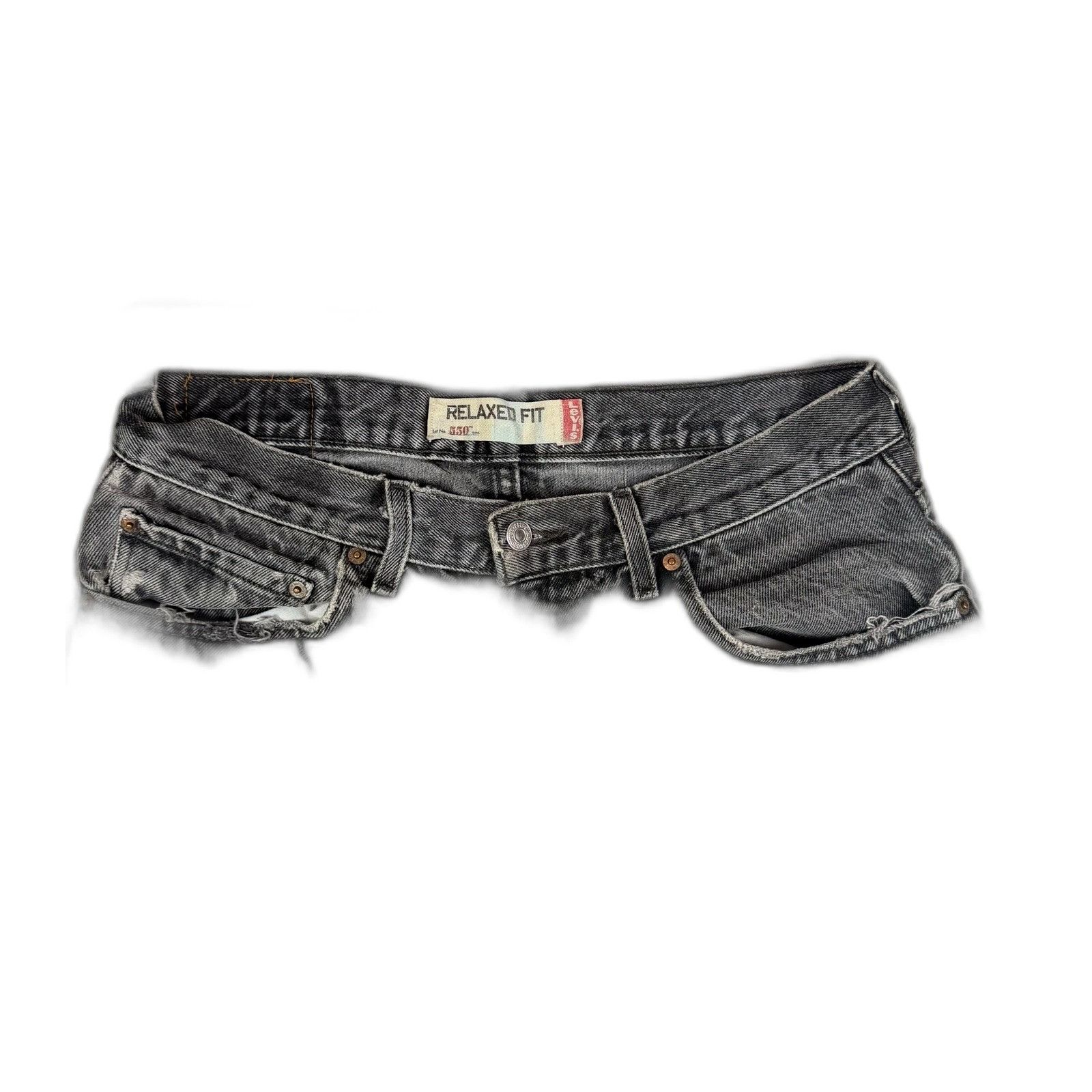 Levi's Levi’s Mens 550 Relaxed Fit Straight Black Dark Denim Jeans Size US 33 - 4 Thumbnail