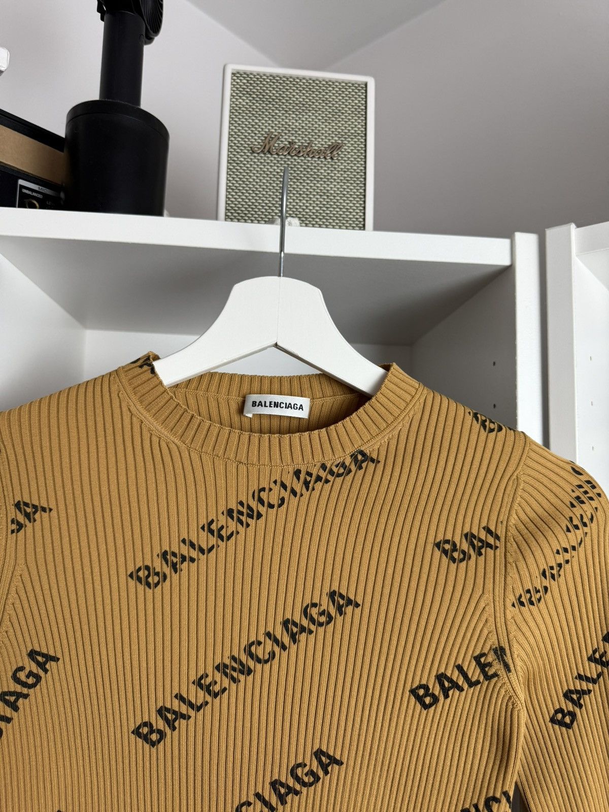Balenciaga × Designer Balenciaga all over print logo longsleeve sweater S designer Size S / US 4 / IT 40 - 5 Thumbnail