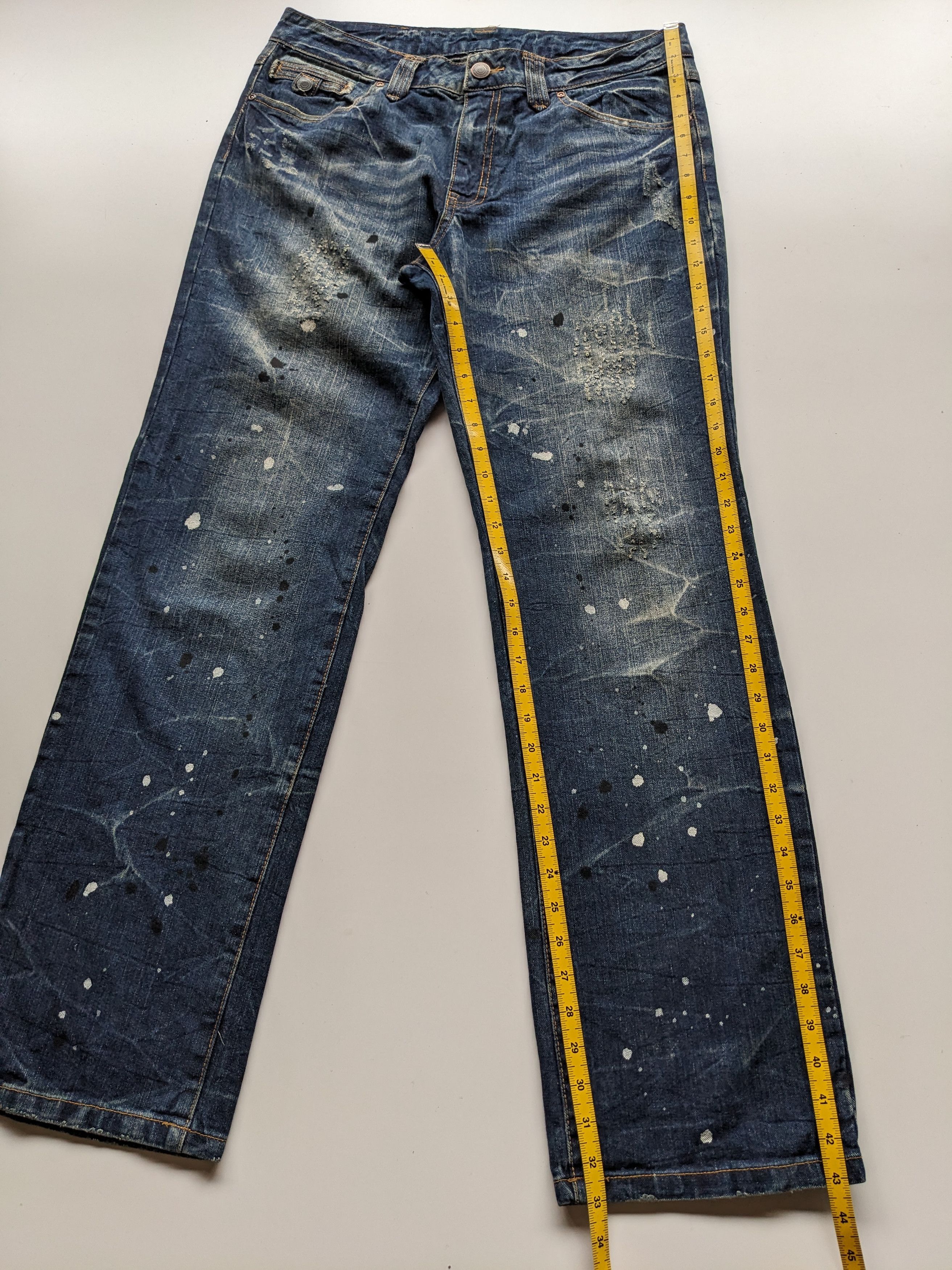 If Six Was Nine × Japanese Brand × Le Grande Bleu (L.G.B.) Japanese brand splash clawmark jeans Size US 34 / EU 50 - 9 Thumbnail