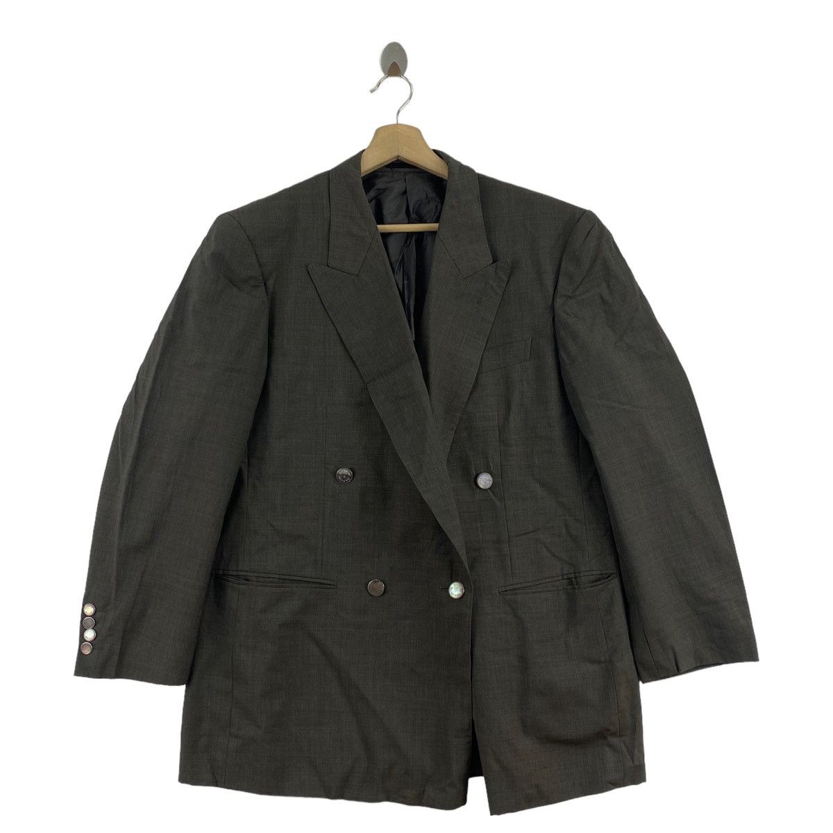 Lanvin × Vintage Vintage LANVIN CLASSIQUE Brown Plain Blazer Coat Size US M / EU 48-50 / 2 - 1 Thumbnail