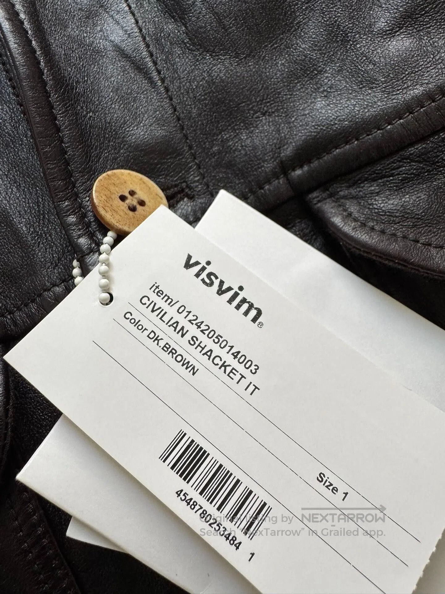 Visvim visvim civilian shacket in dark brown leather. Size US XS / EU 42 / 0 - 4 Thumbnail