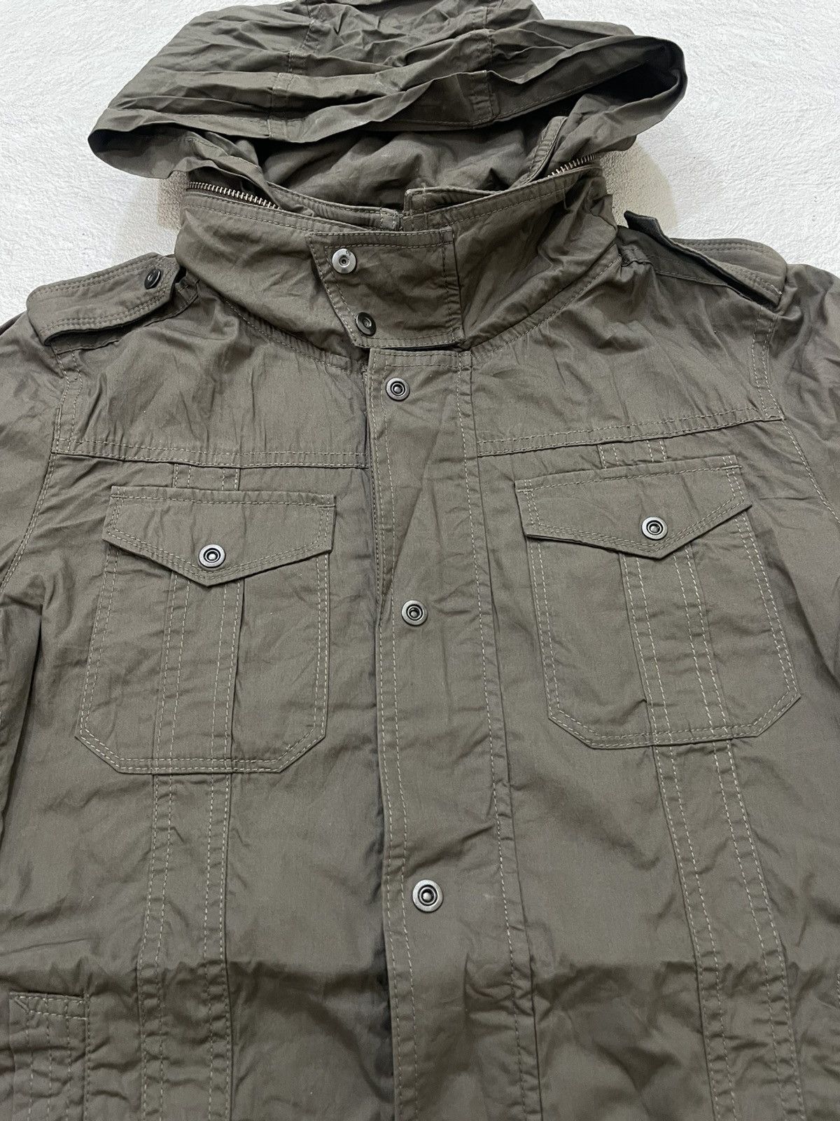 Nicole Club Nicole Club Military Utility Jacket Olive Multi Pocket Y2K Size US M / EU 48-50 / 2 - 6 Thumbnail