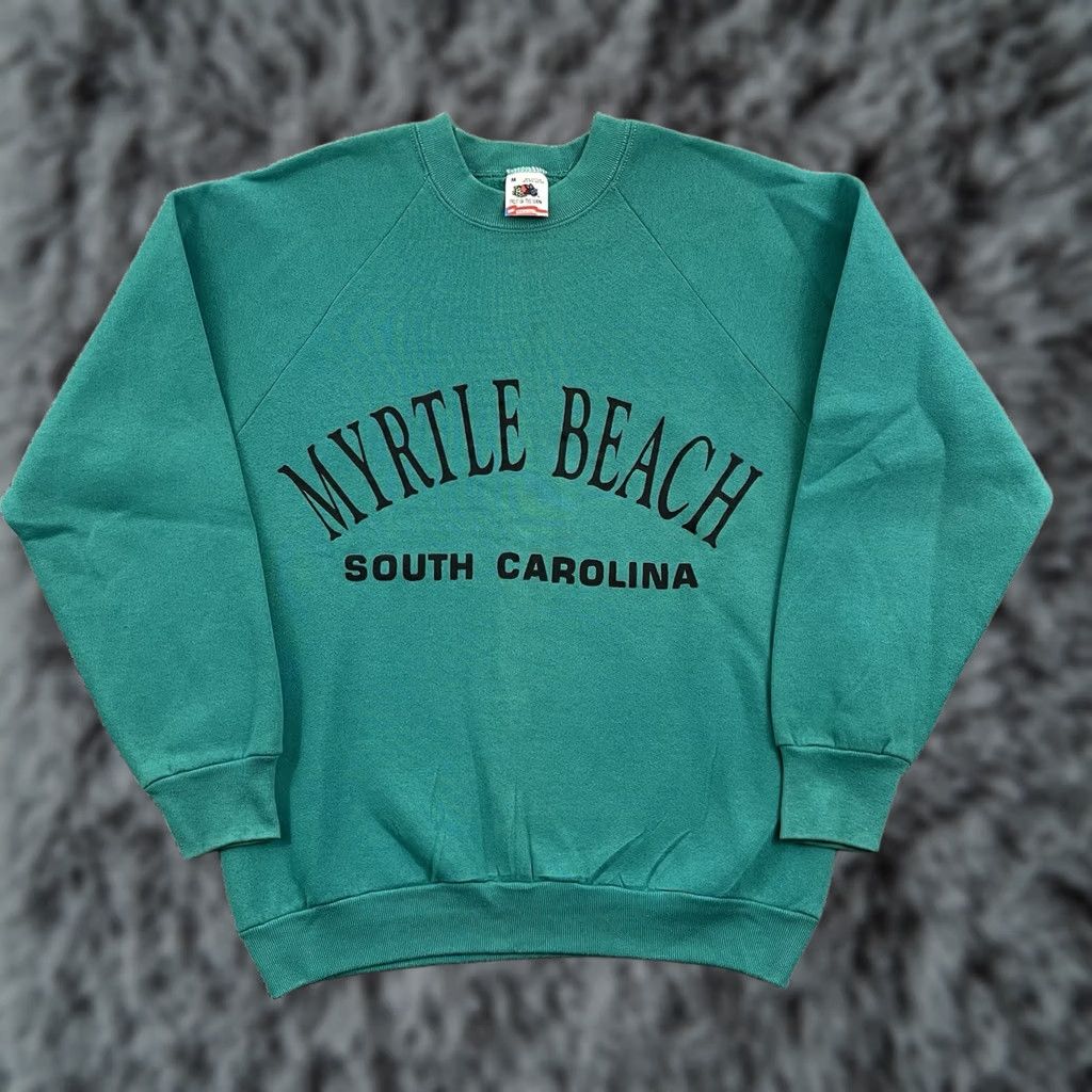 Fruit Of The Loom VINTAGE Myrtle Beach Sweatshirt Adult Medium 80s Travel Nature Outdoor Pullover Size US M / EU 48-50 / 2 - 1 Thumbnail