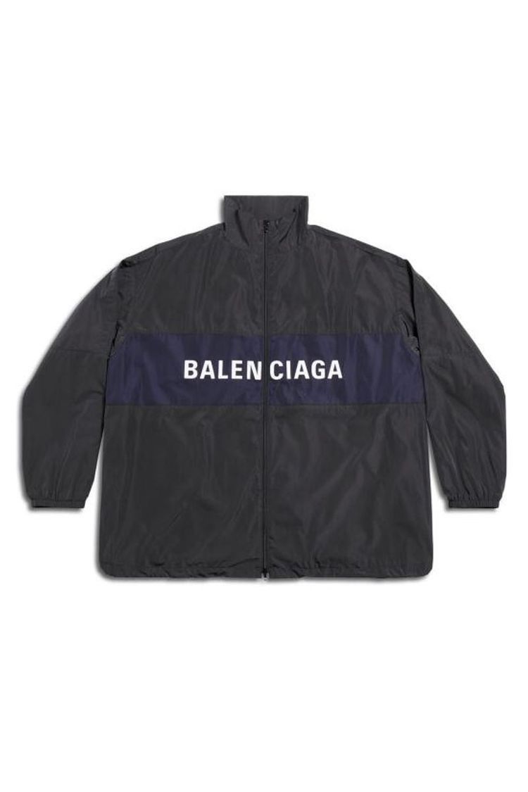 Balenciaga Zip-Up Jacket in black light technical micro faille Size US S / EU 44-46 / 1 - 1 Thumbnail
