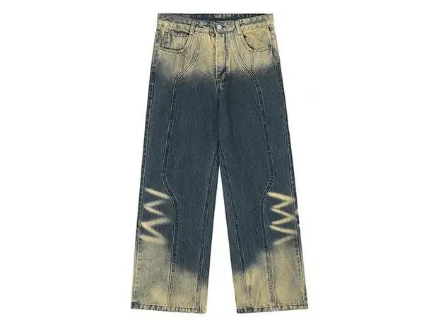 VIBE Vintage tie-dye gradient washed distressed jeans Size US 32 / EU 48 - 5 Thumbnail