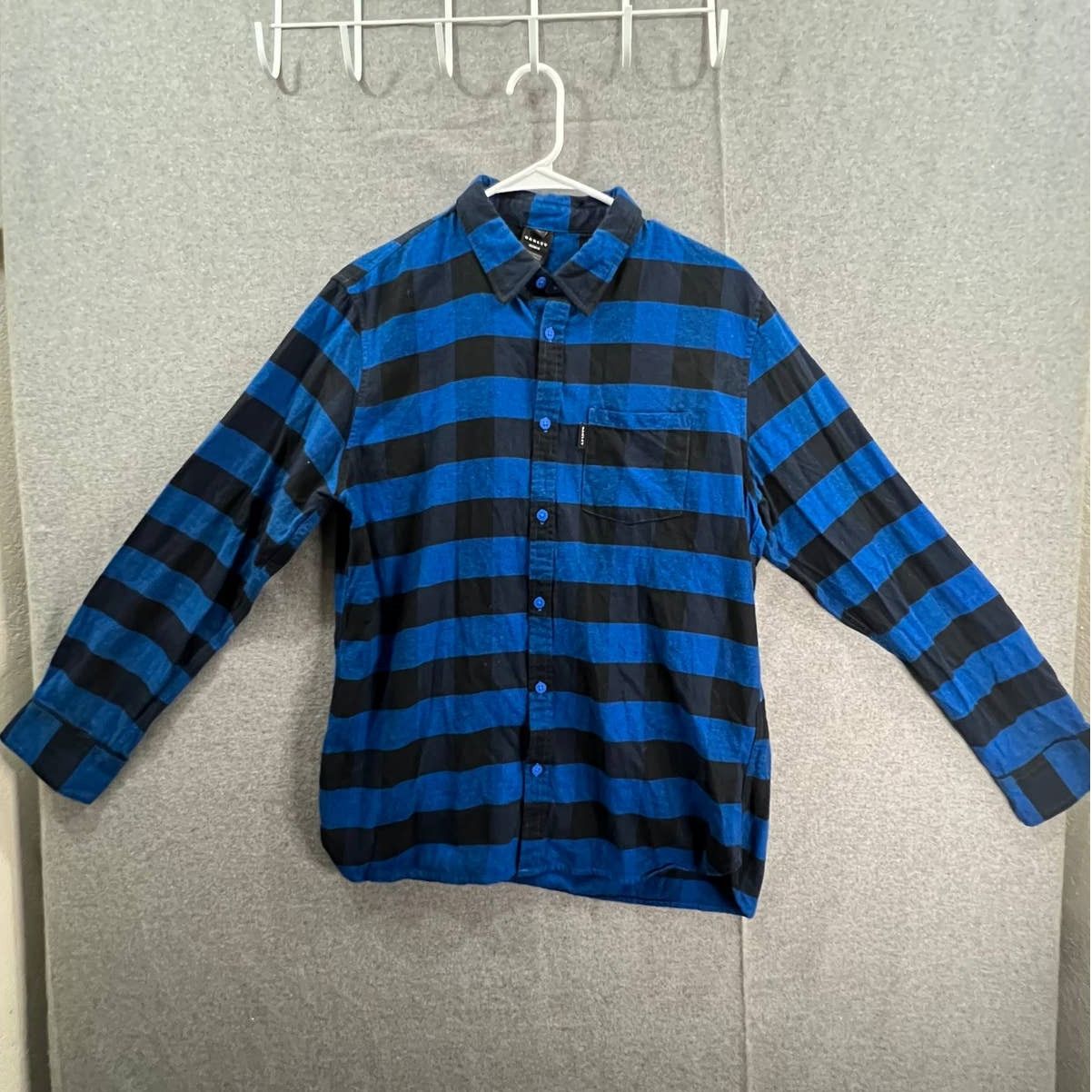 Oakley Oakley Shirt Adult Medium Checked Blue Black Button Up Size US M / EU 48-50 / 2 - 1 Thumbnail