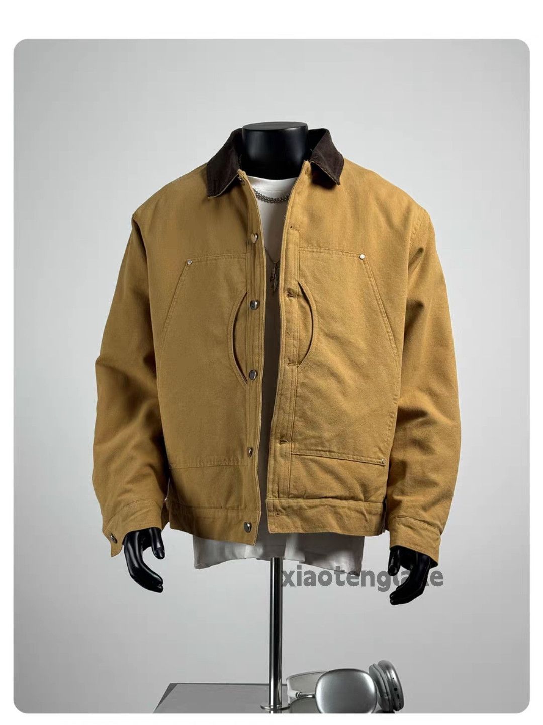 Utility loose workwear carpenter cargo jacket