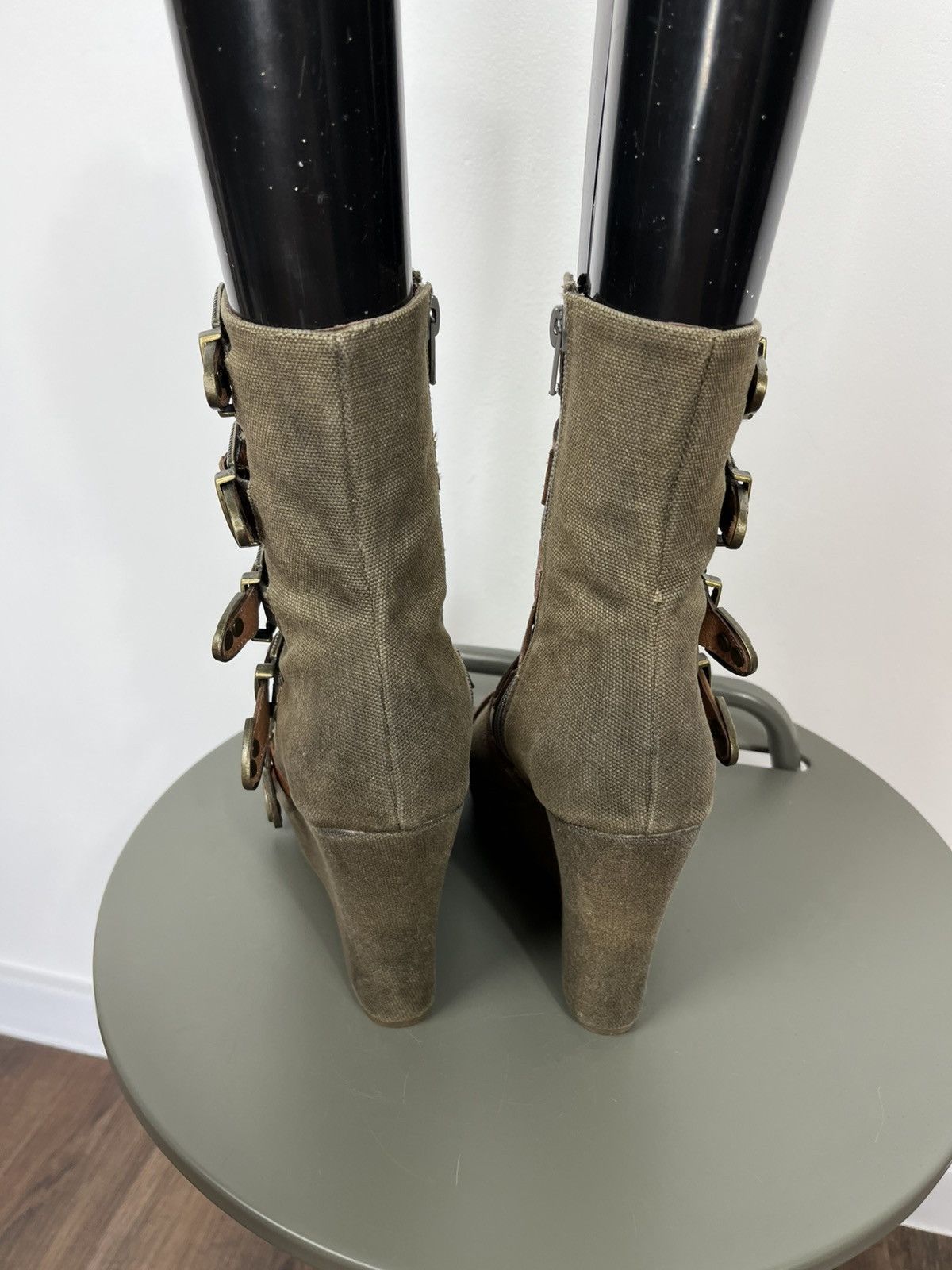 Other Gladiator Wedge Sandals Multi Buckle Straps Canvas EU 38 Size US 7 / IT 37 - 7 Thumbnail