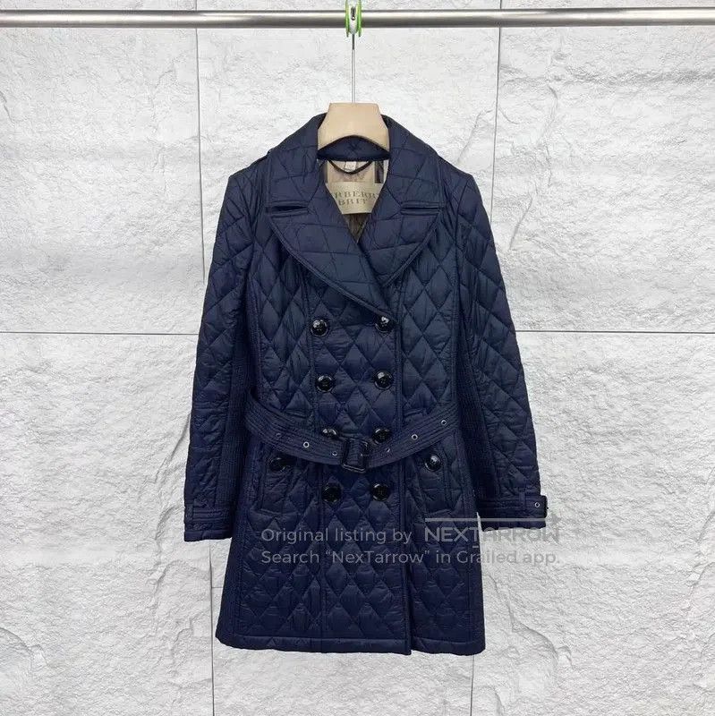 Burberry Burberry XS Navy Cotton Women's Coat. Size XS / US 0-2 / IT 36-38 - 1 Thumbnail