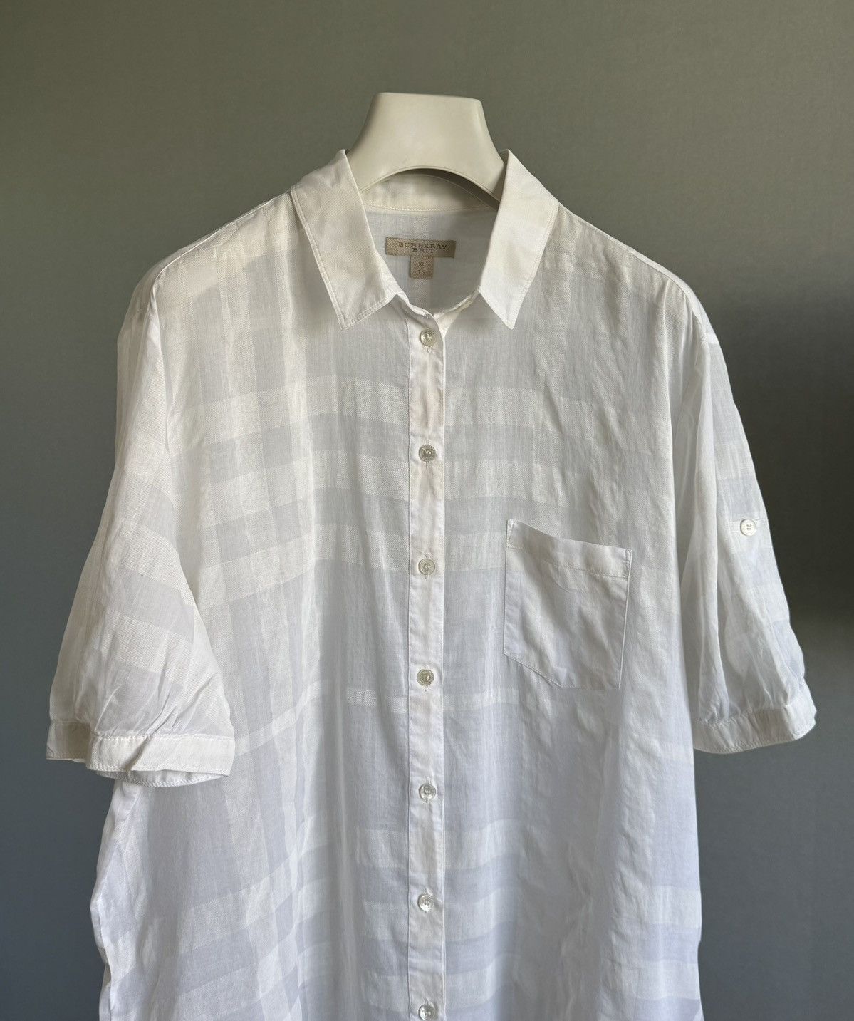 Burberry Burberry light checked cotton shirt Size XL / US 12-14 / IT 48-50 - 2 Thumbnail