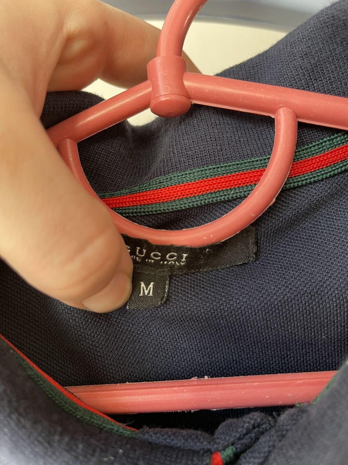 Gucci GUCCI Vintage Men's Navy Blue Polo Shirt Logo Size M Italy Size US M / EU 48-50 / 2 - 9 Thumbnail