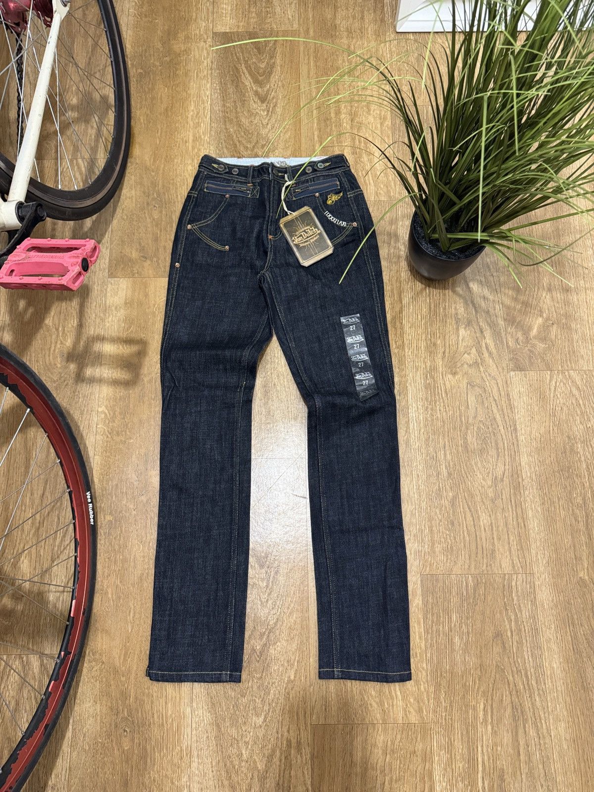 Von Dutch VINTAGE VON DUTCH AVANT GARDE NAVI JEANS PANTS Size 27" / US 4 / IT 40 - 1 Thumbnail