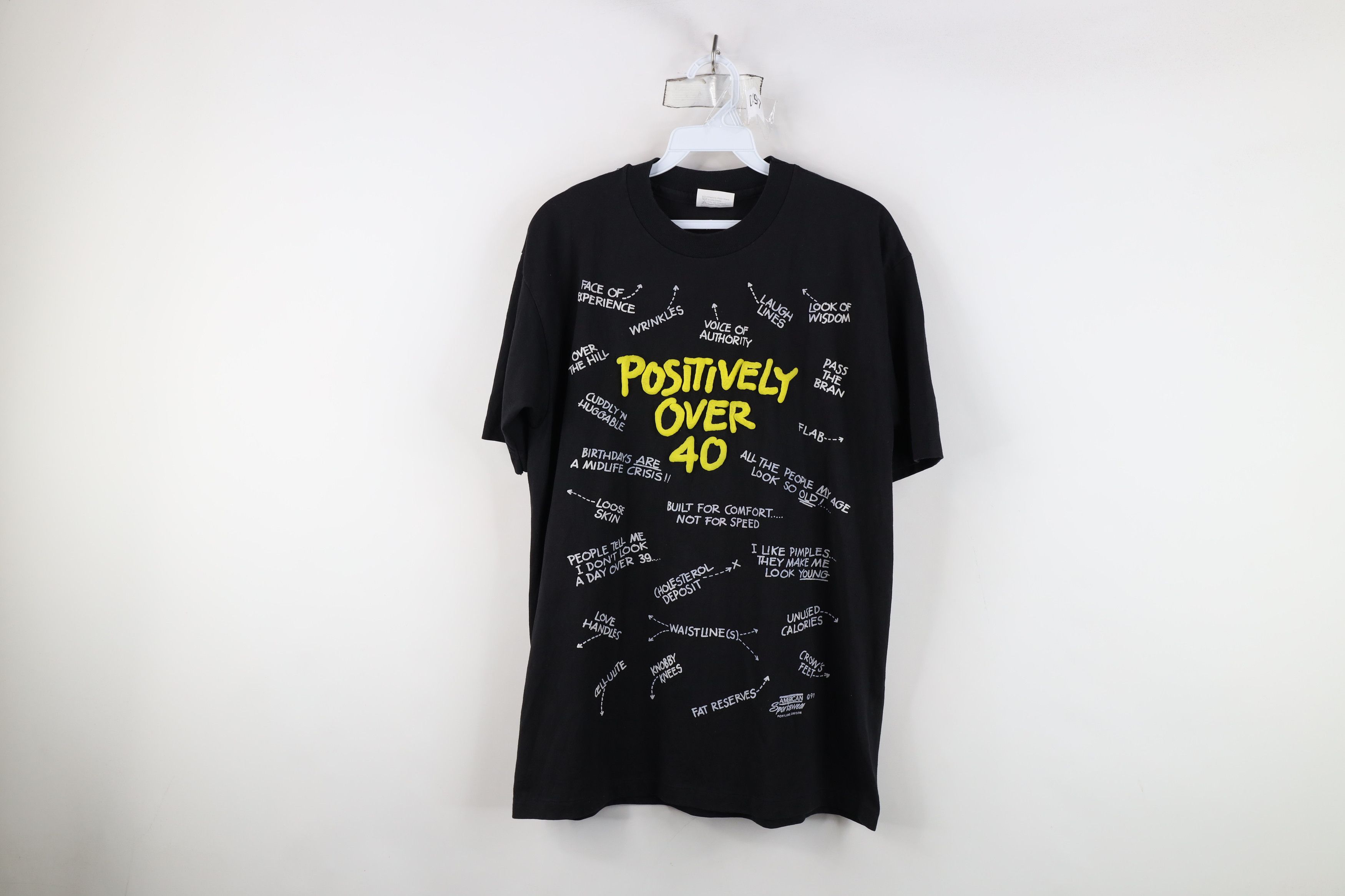 Vintage Vintage 90s Streetwear 40th Birthday Over 40 T-Shirt USA Size US L / EU 52-54 / 3 - 1 Thumbnail