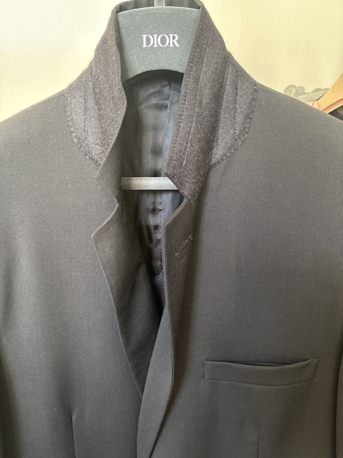 Dior Hedi Slimane Dior Homme Black Blazer Size 54R - 7 Thumbnail