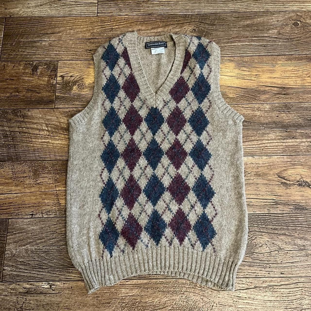 Vintage Vintage Christopher Hayes Wool Knit Vest Size US M / EU 48-50 / 2 - 1 Thumbnail