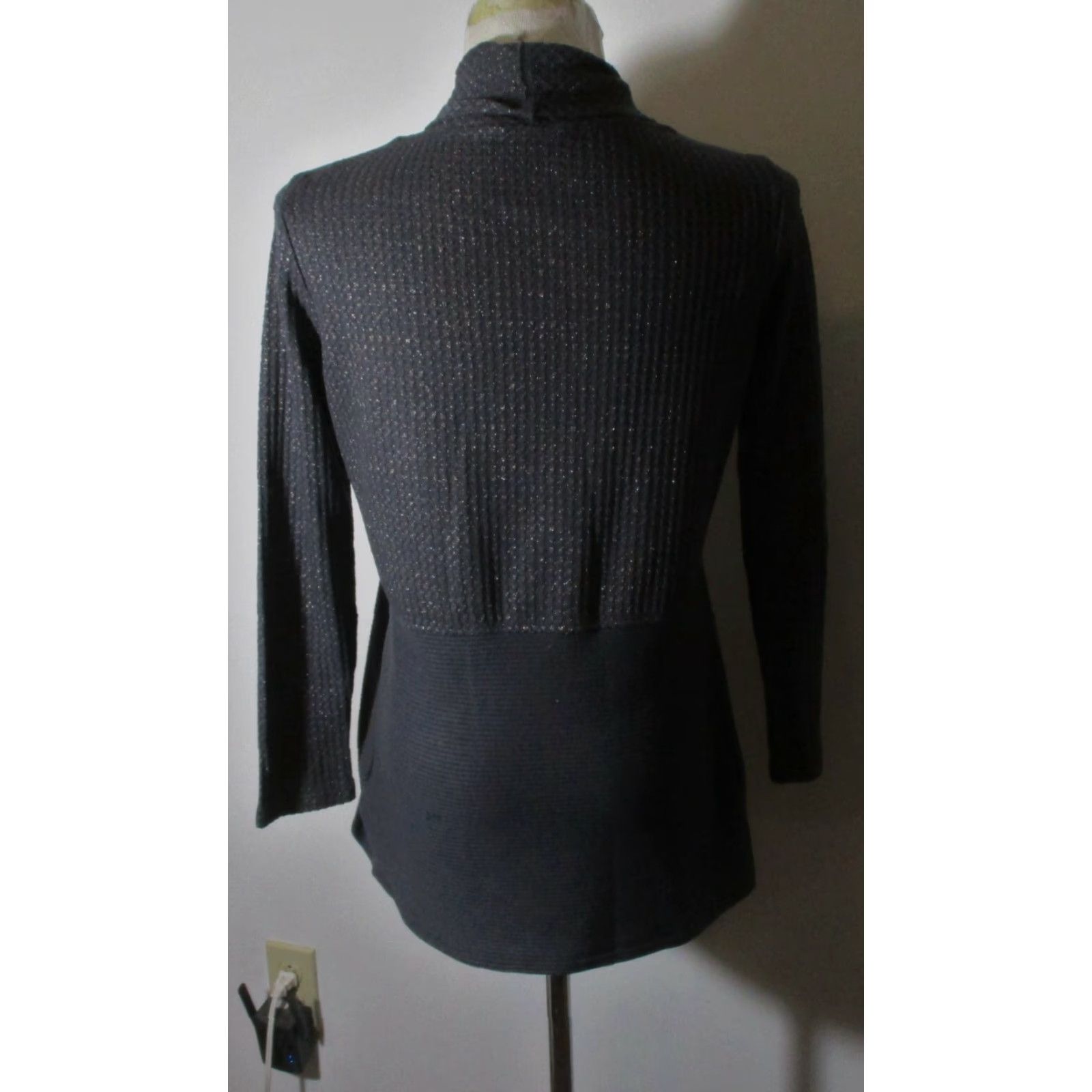 Juicy Couture JUICY COUTURE Cardigan Sweater Gray Metallic Wrap Women's S Casual All Seasons Size S / US 4 / IT 40 - 5 Thumbnail