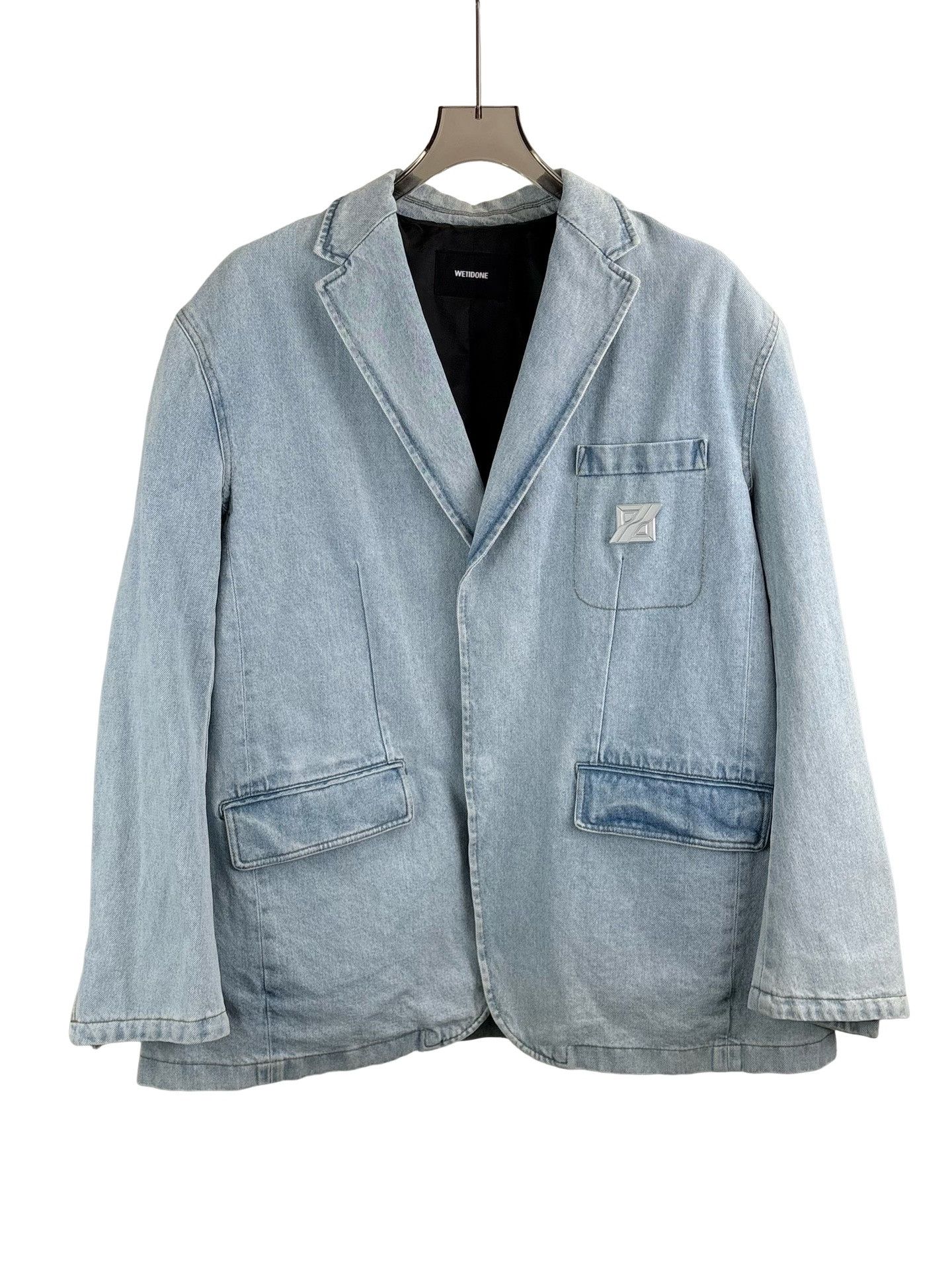 WE11DONE WE11DONE Washed Denim Blazer Jacket Size M Size US M / EU 48-50 / 2 - 1 Thumbnail