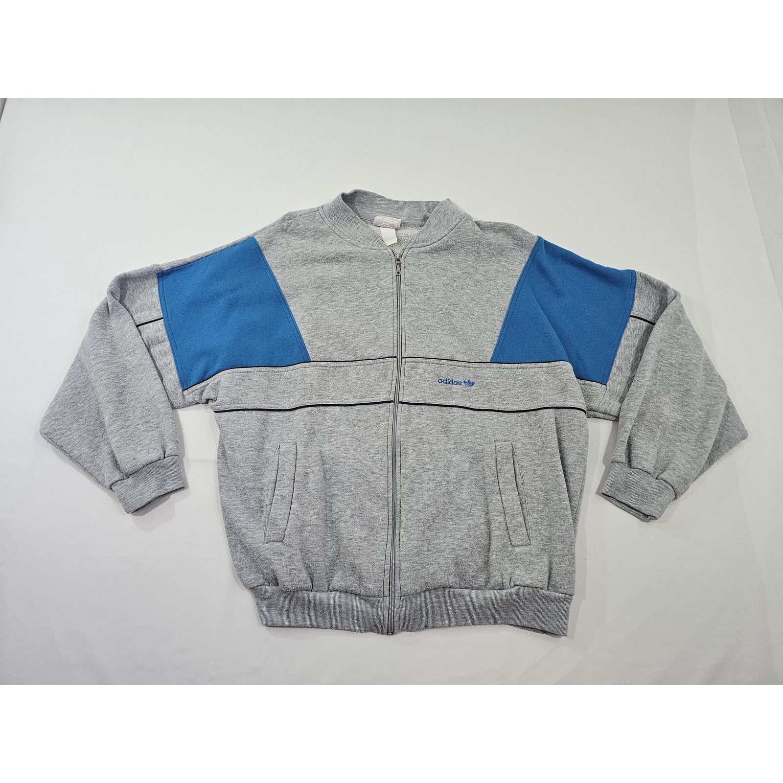 Adidas 80s Adidas Sweatshirt Track Jacket Gray Aqua Sz XL-2XL? Size US XXL / EU 58 / 5 - 1 Thumbnail