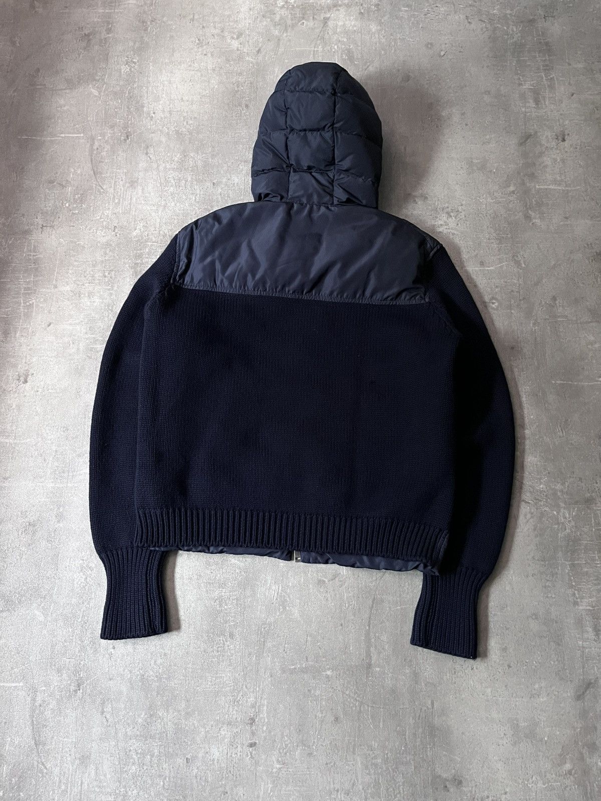 Jil Sander Jil Sander by Raf Simon wool nylon puffer jacket navy Size US L / EU 52-54 / 3 - 6 Thumbnail