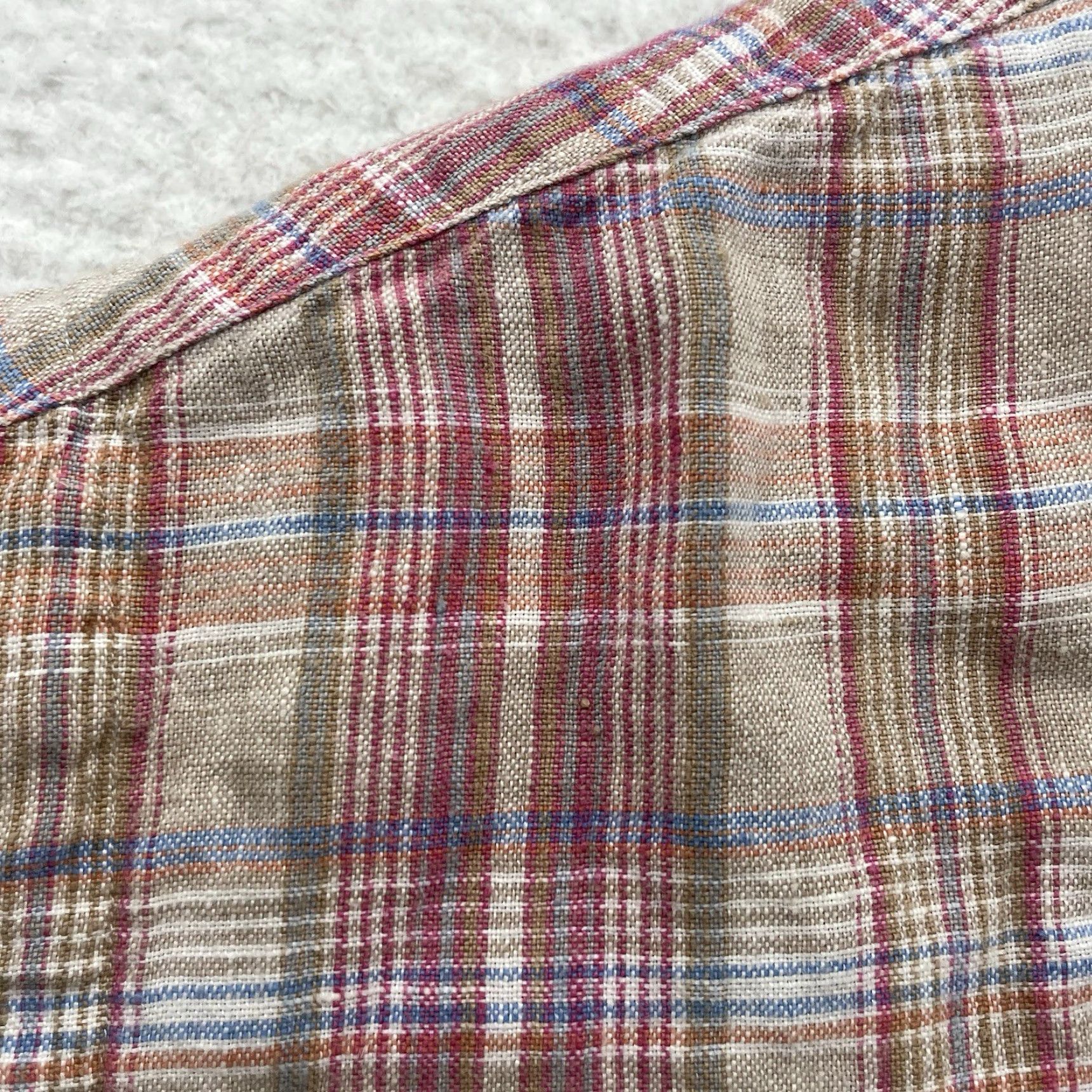 Ralph Lauren Ralph Lauren Button-Up Linen Shirt Mens L Multicolor Plaid Short Sleeve Classic Fit Size US L / EU 52-54 / 3 - 4 Thumbnail