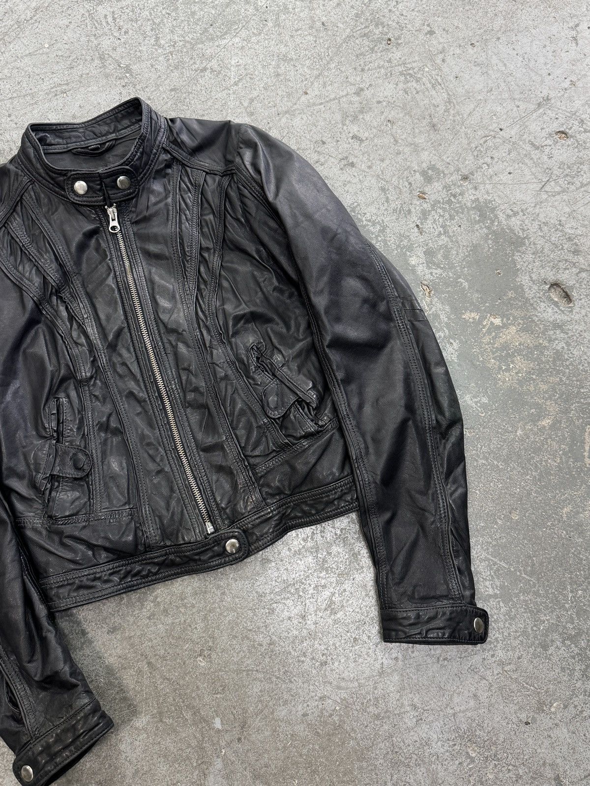 Japanese Brand Vintage Real Leather Avant Garde y2k Jacket Size S / US 4 / IT 40 - 7 Thumbnail