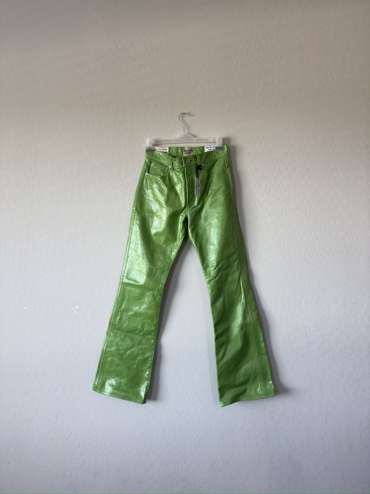 Gallery Dept. $6100 Green Leather Logan Pants Size US 30 / EU 46 - 1 Thumbnail