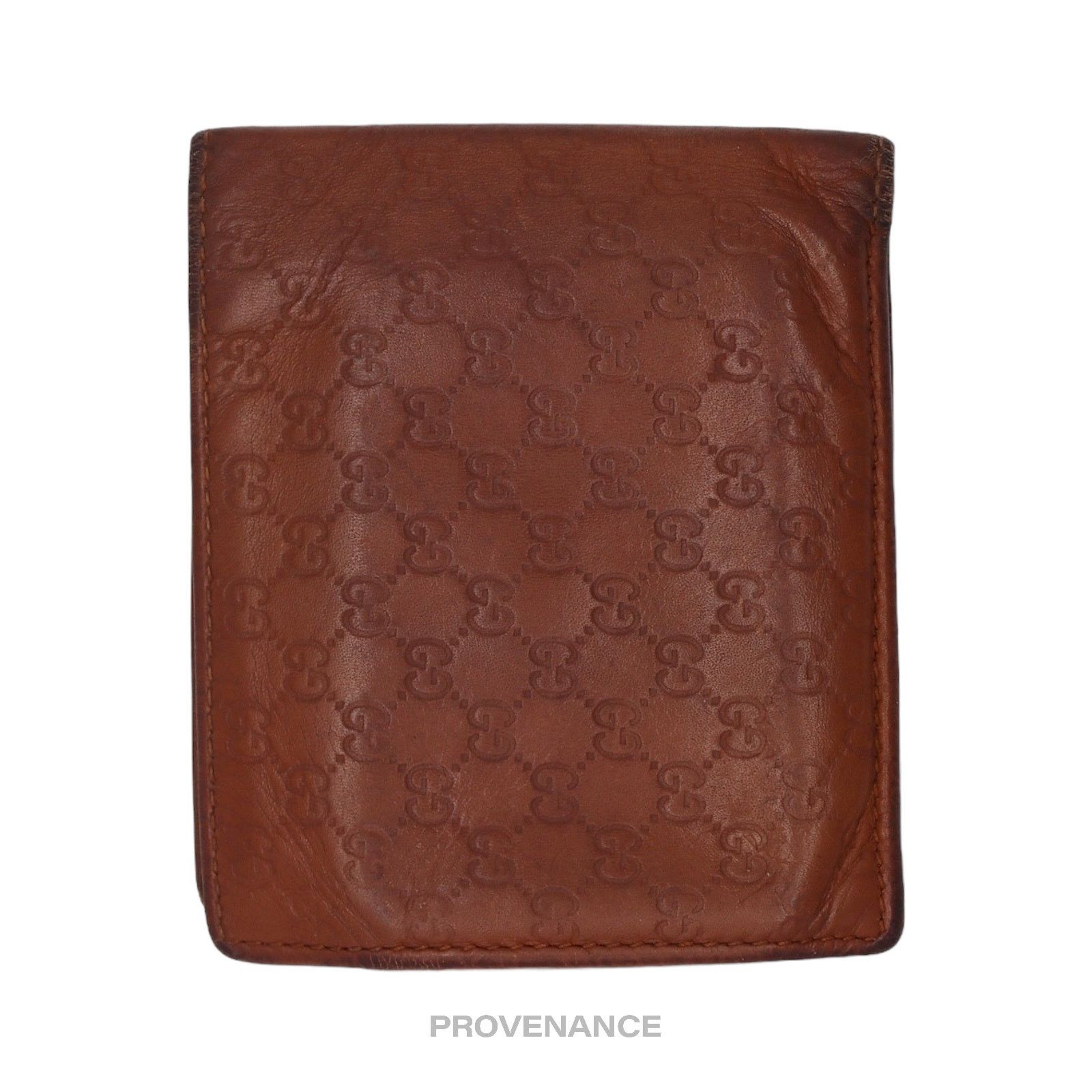 Gucci 🔴 Gucci Bifold Wallet - Orange GG MicroGuccissima Patchwork Size ONE SIZE - 9 Thumbnail