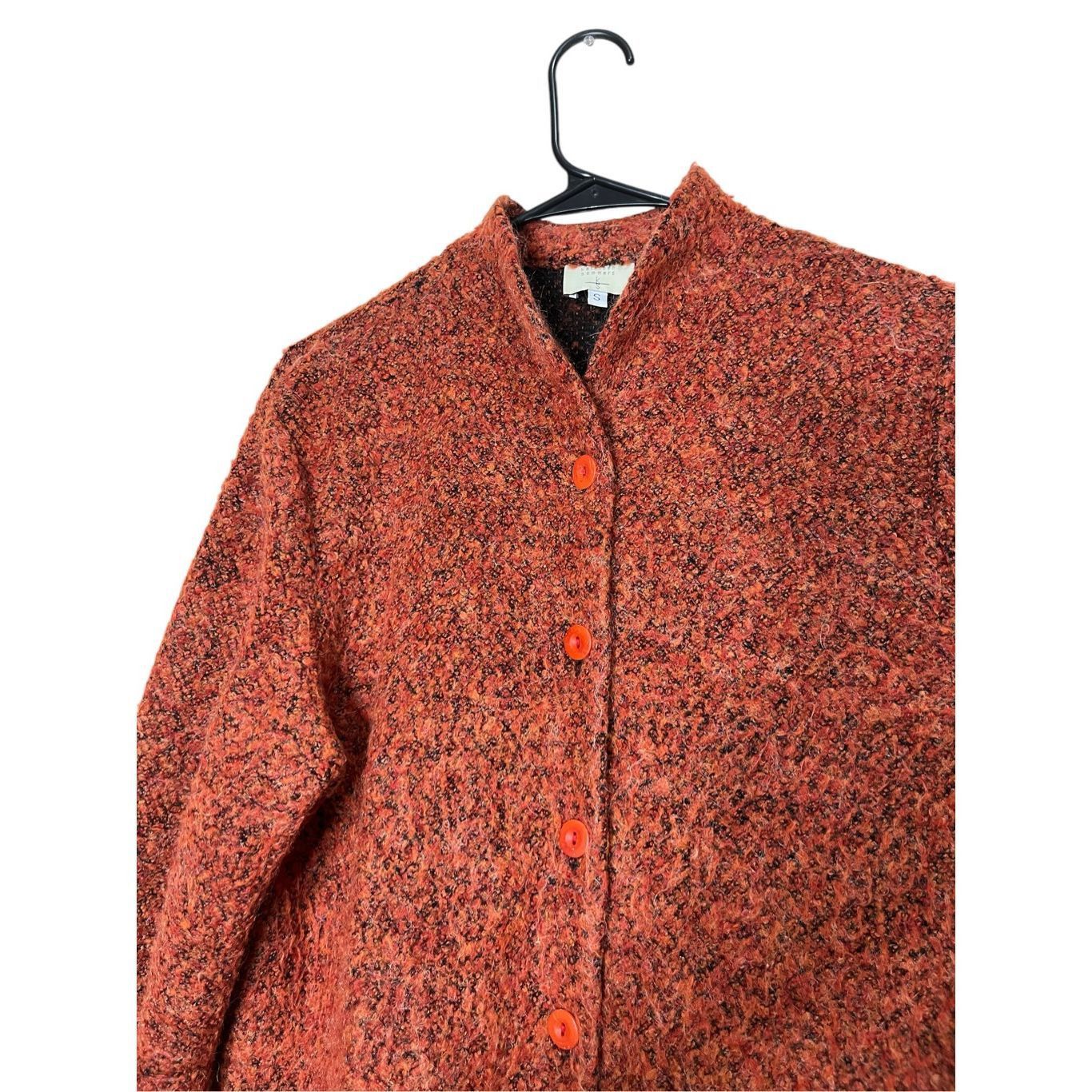 Other Kathleen Sommers Mohair Wool Blend Spice Orange Cardigan Swe Size S / US 4 / IT 40 - 3 Thumbnail