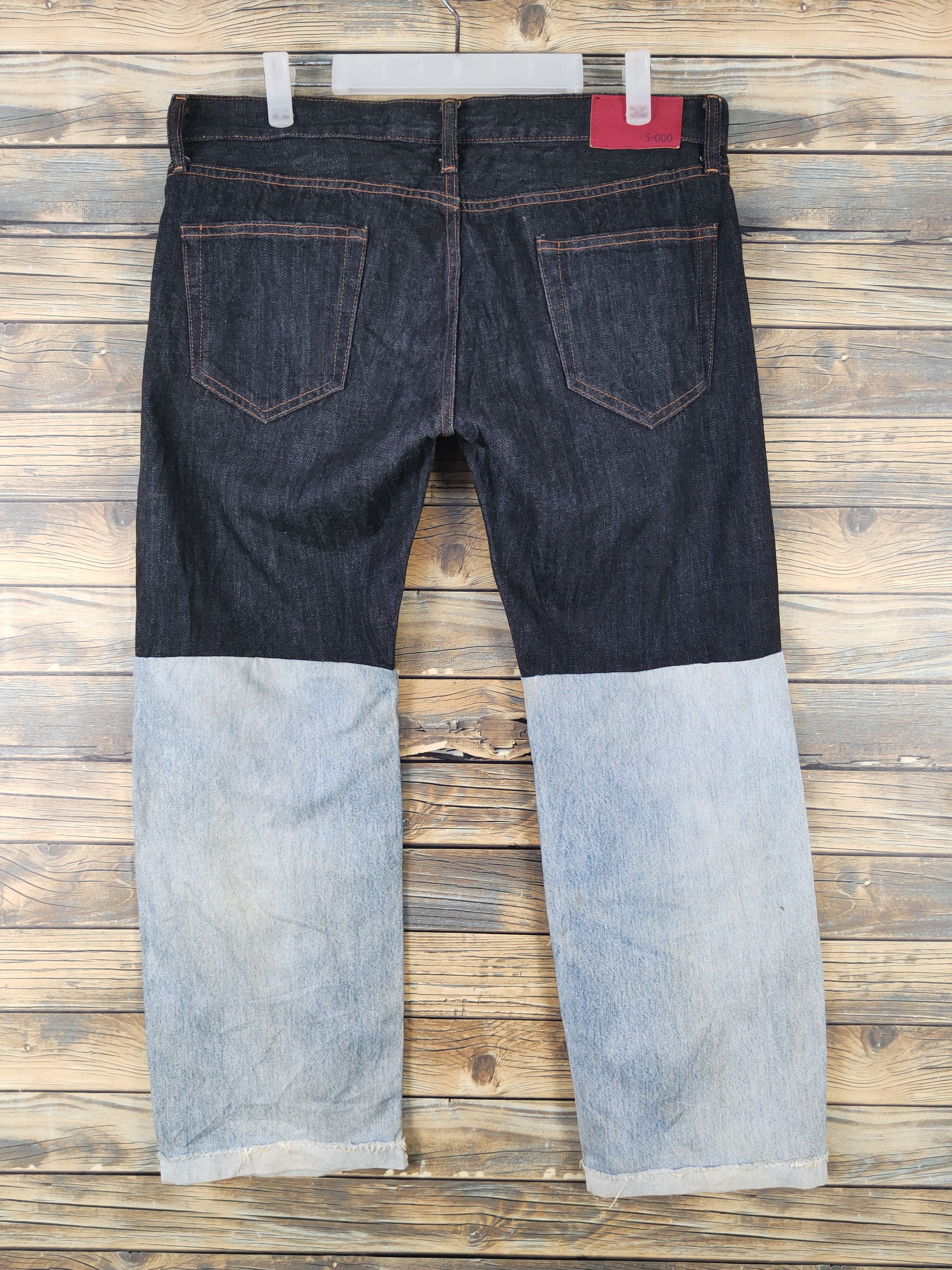Japanese Brand Uniqlo japan patchwork Distressed Ripped denim Jeans #W1970 Size US 35 - 7 Thumbnail
