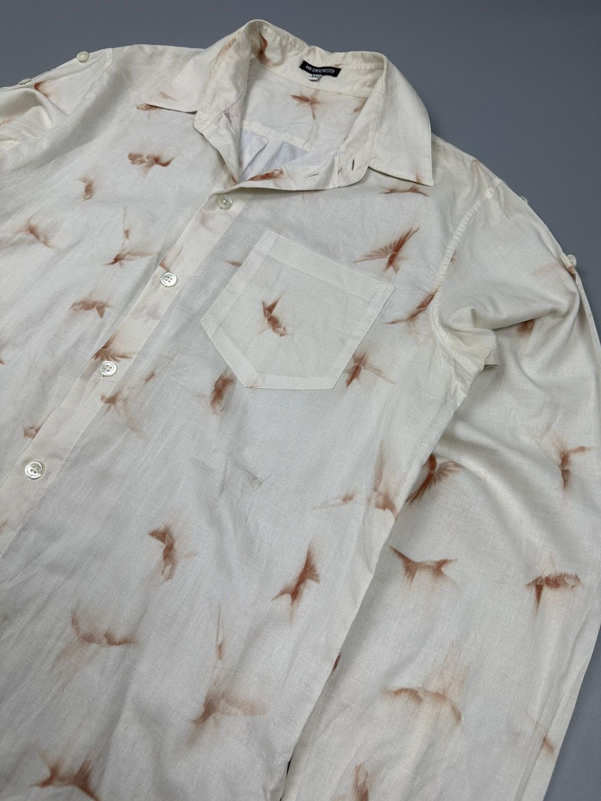Ann Demeulemeester Ann Demeulemeester Grise Bird Print Shirt Size US XXS / EU 40 - 4 Thumbnail