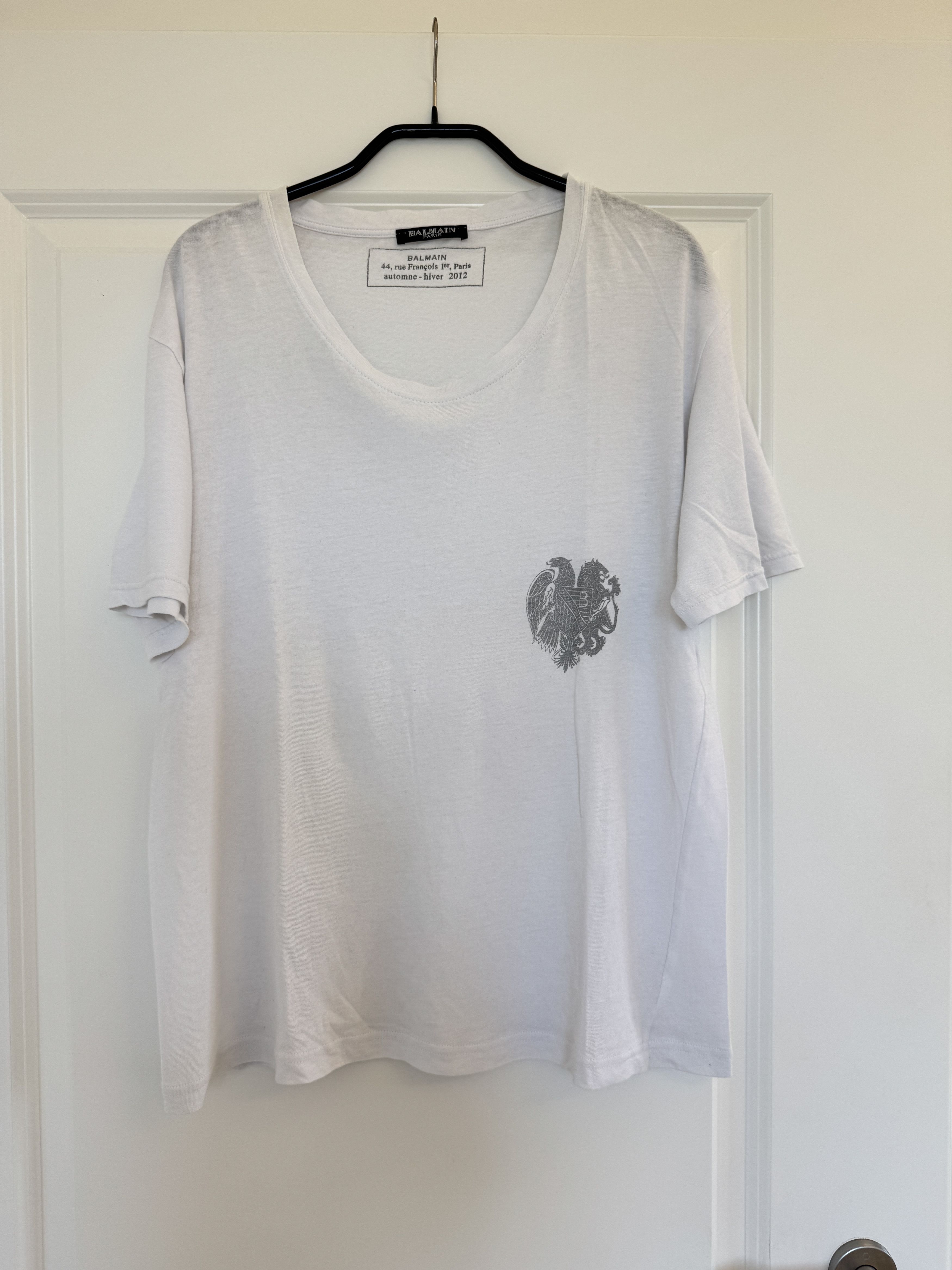 Balmain Rare emblem tshirt from the 2012 Christophe Decarnin period Size US S / EU 44-46 / 1 - 1 Thumbnail