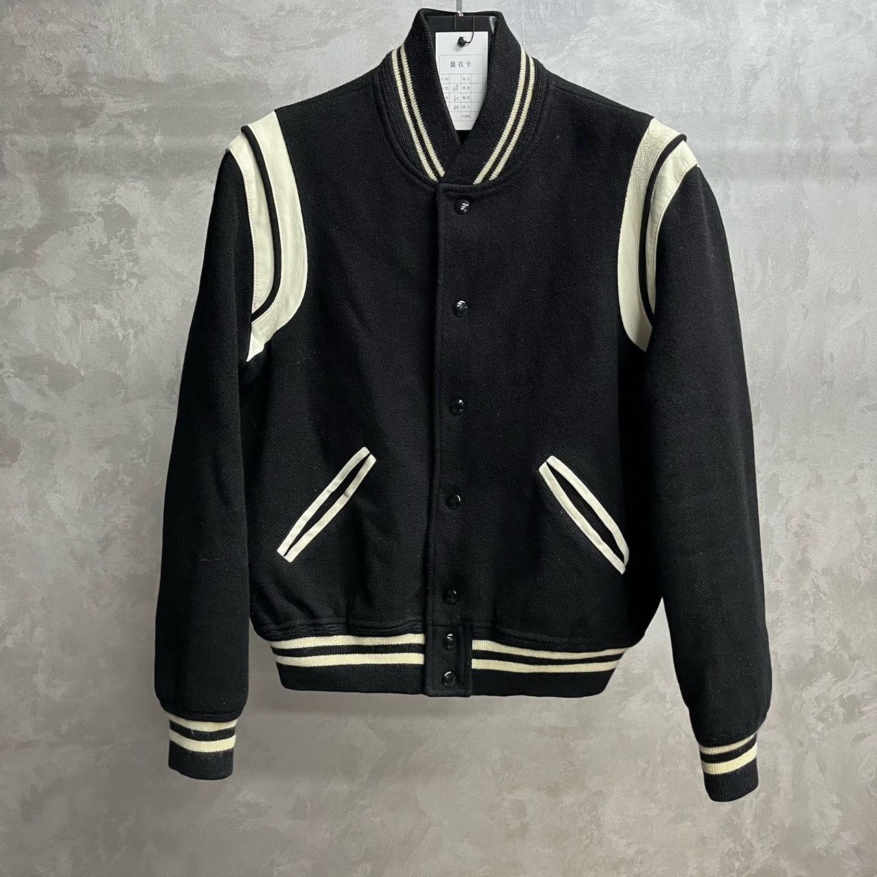 Saint Laurent Paris Saint Laurent Black White Varsity Jacket Size US M / EU 48-50 / 2 - 1 Thumbnail