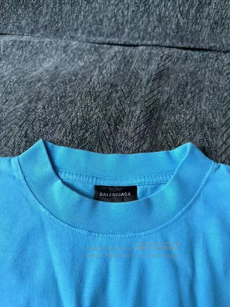 Balenciaga Balenciaga Blue Distressed Coke T-shirt. Size US XS / EU 42 / 0 - 3 Thumbnail